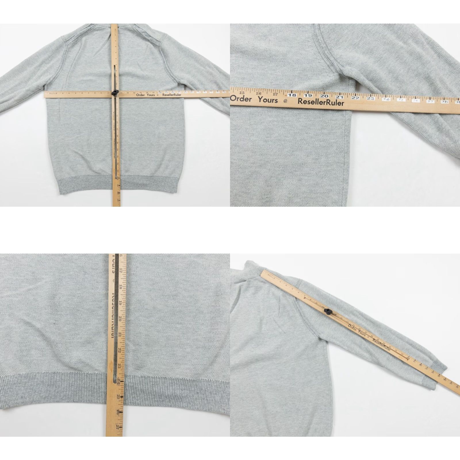 Tommy Bahama VINTAGE Tommy Bahama Men's Sweater Pullover 1/4 Zip Reversible Cotton Gray Regular Size Large Size US L / EU 52-54 / 3 - 8 Thumbnail