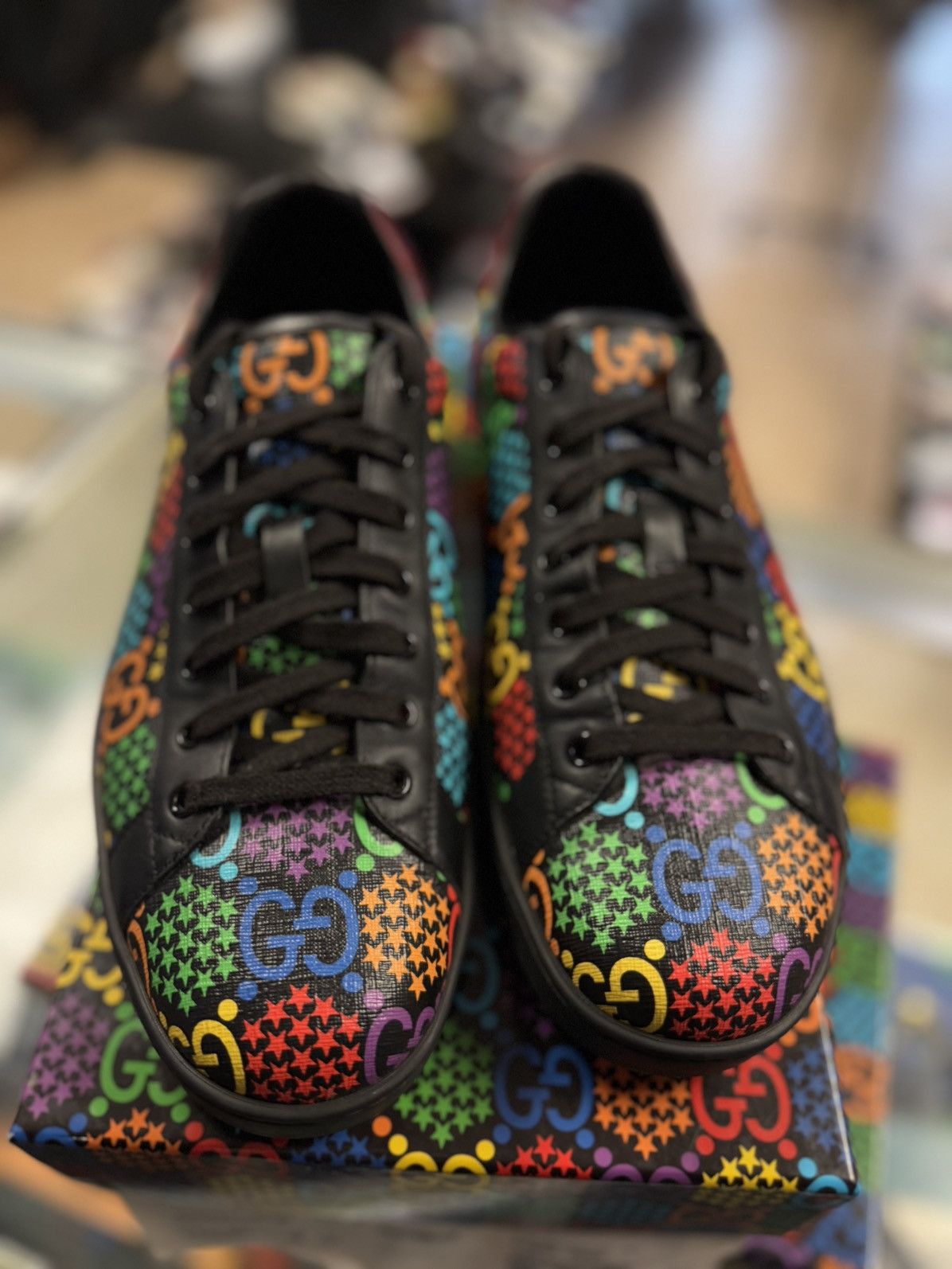 Gucci 12G/12.5US - Gucci Sneakers Star Blended Fabrics Size US 12.5 / EU 45-46 - 3 Thumbnail