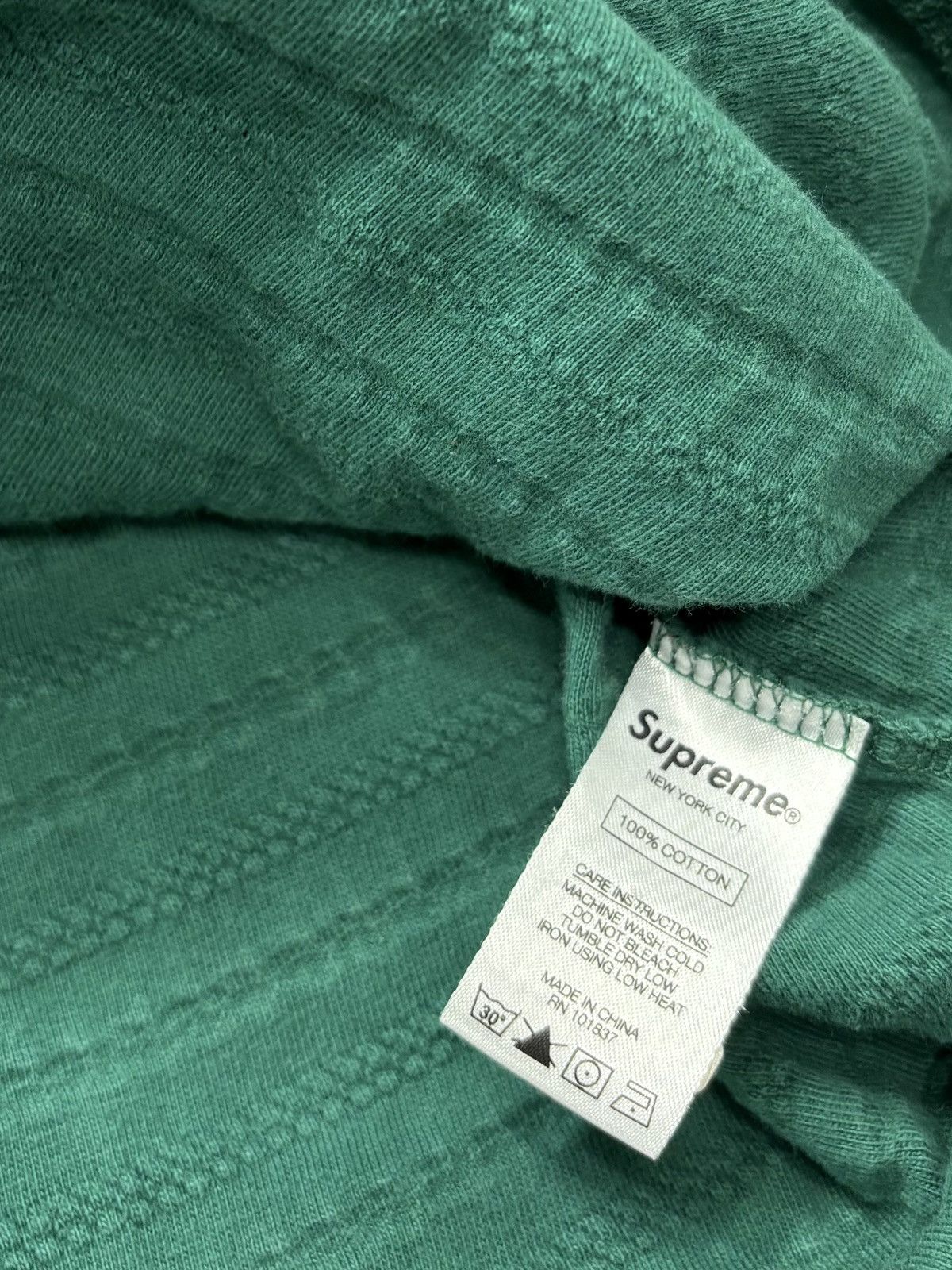 Supreme Supreme Rope Stripe L/S Top Dark Green Size US M / EU 48-50 / 2 - 3 Thumbnail