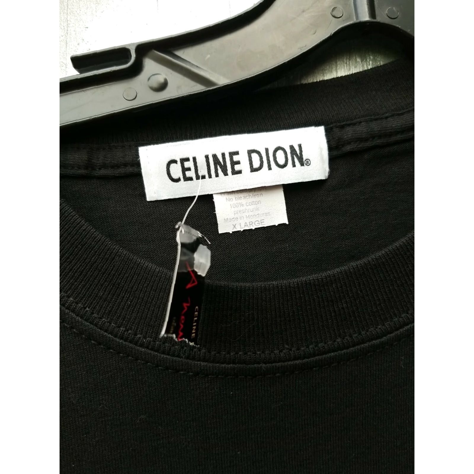 Celine VINTAGE Celine Dion ONE HEART PROMOTIONAL MUSIC Shirt XL Unisex Adults Black USA 90s Heart Mens Womens Size US XL / EU 56 / 4 - 3 Thumbnail