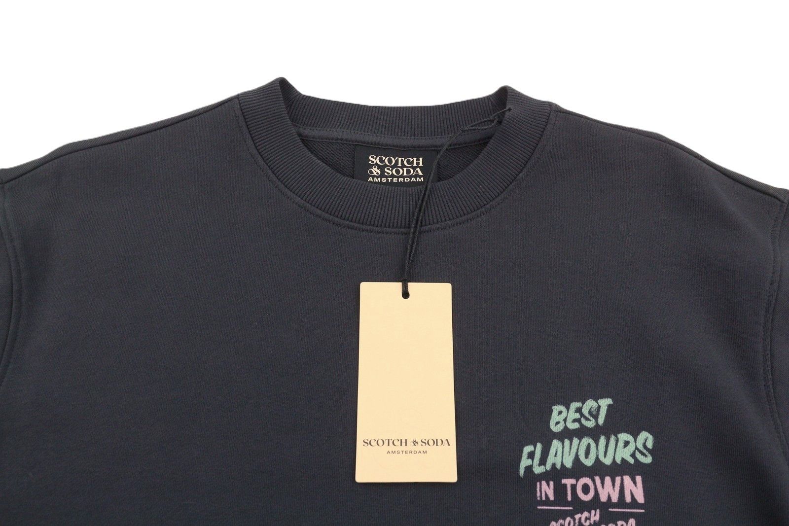 Scotch & Soda M Washed Black Cotton Patterned Sweatshirt 88550 Size US M / EU 48-50 / 2 - 4 Thumbnail