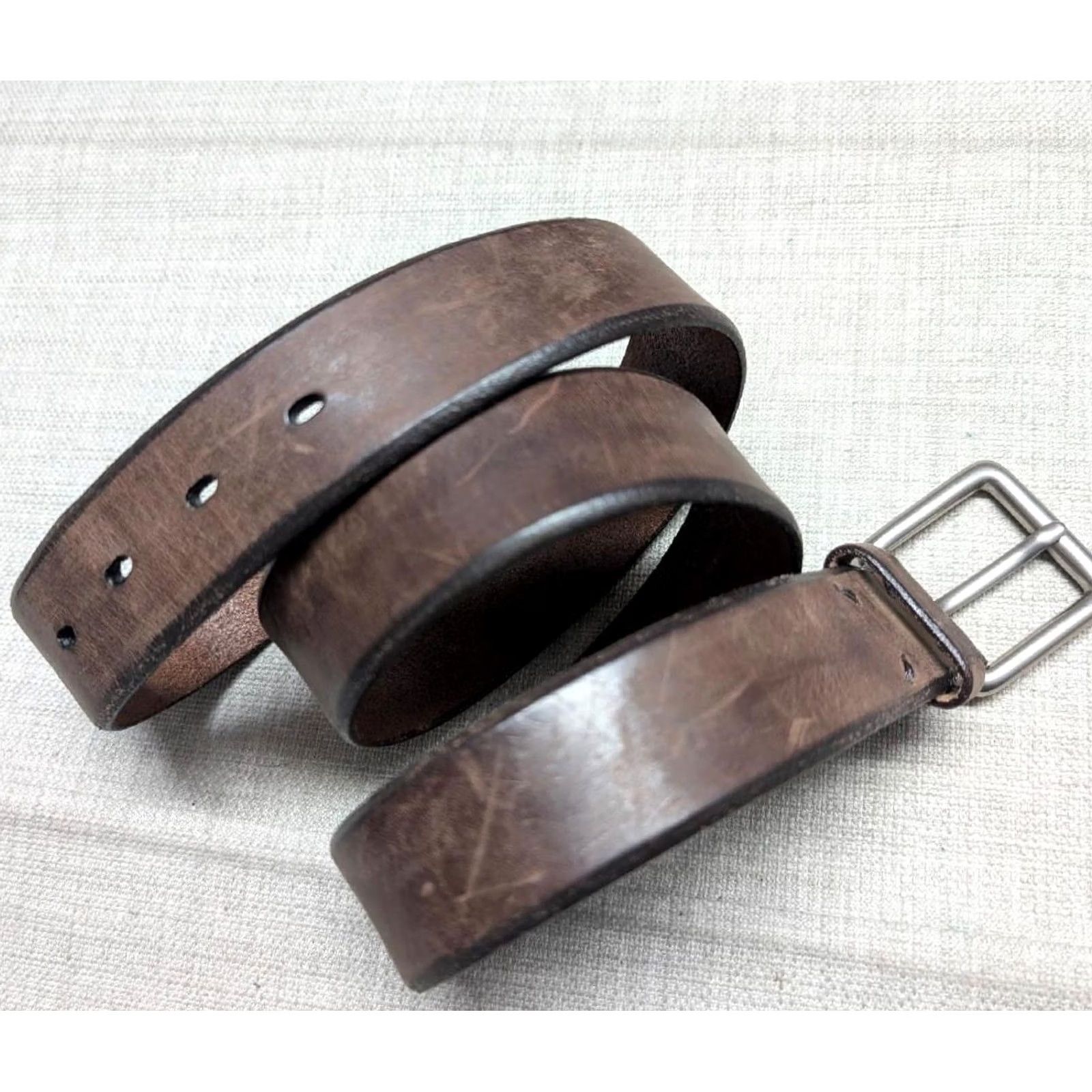 Cole Haan VINTAGE Cole Haan dress belt 34 bridle brown GREENWICH CANADA made COWHIDE leather Mens Size 34 Brown Leather Belt Dress Belt Size 34 - 2 Thumbnail