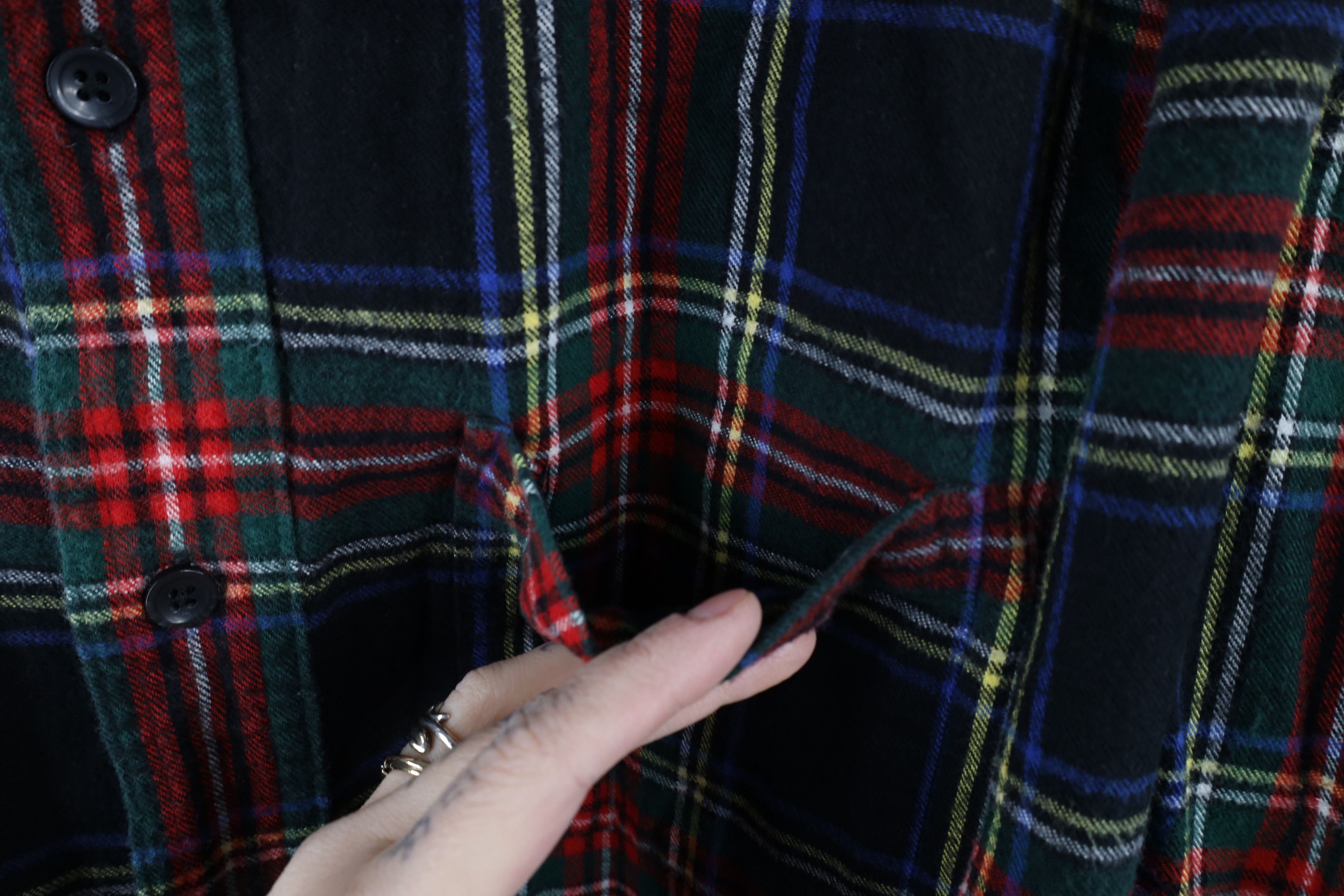 L.L. Bean × Vintage Vintage LL Bean Collared Button Down Shirt Plaid Cotton Size US XXL / EU 58 / 5 - 4 Thumbnail