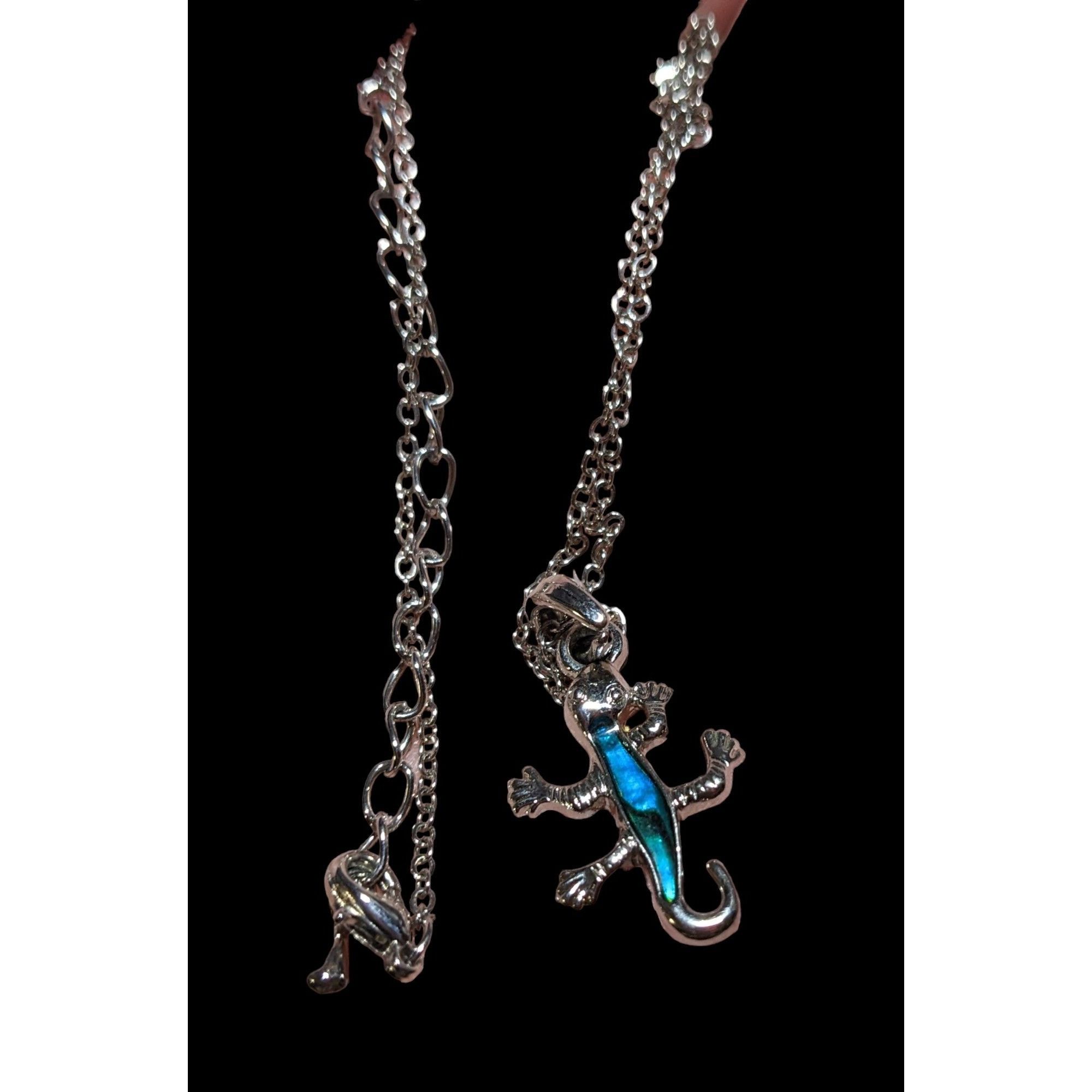 Other Vintage 90s Blue Shell Salamander NEcklace Size ONE SIZE - 2 Thumbnail