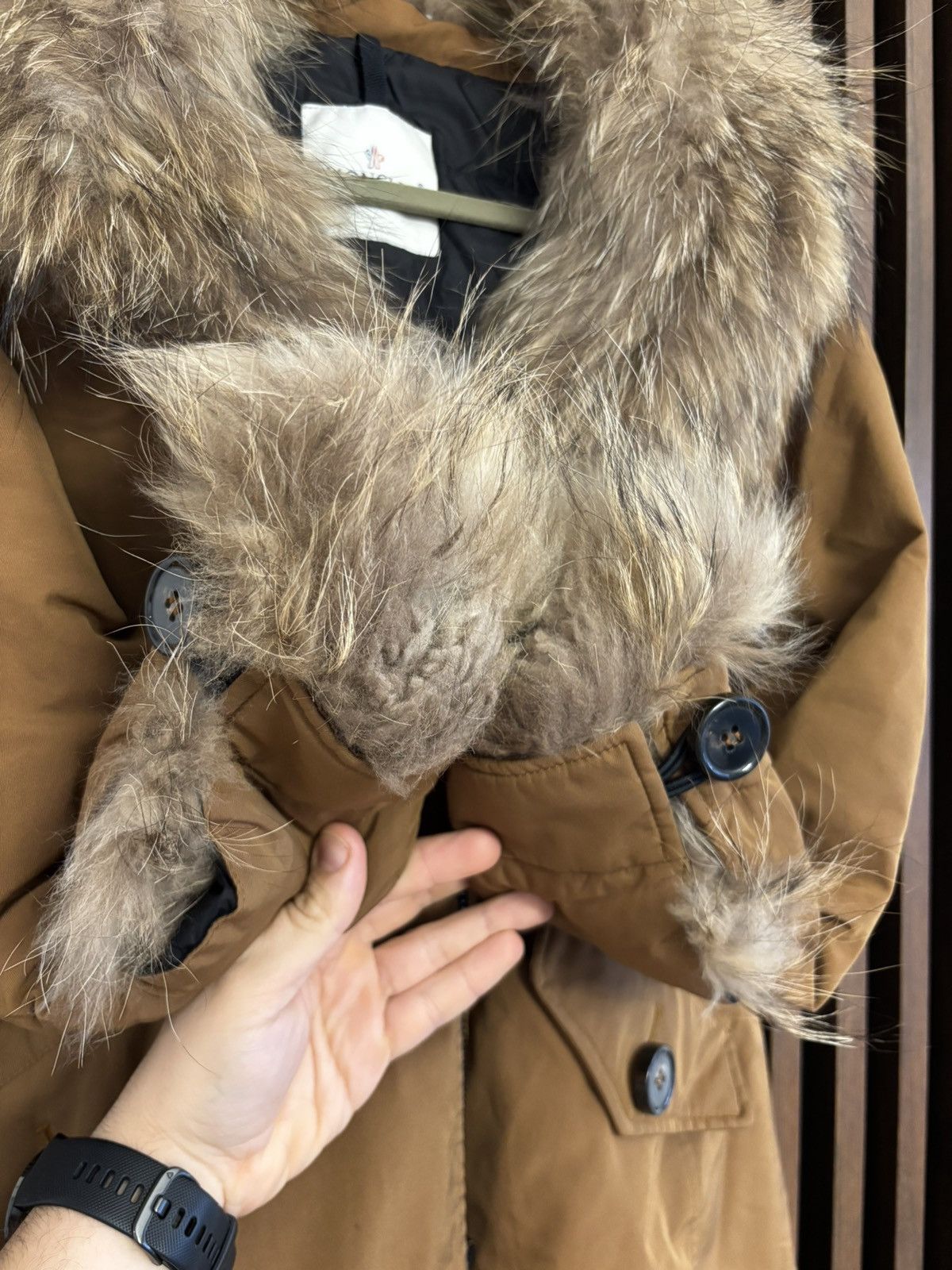 Moncler Moncler Chireis Fur-Trimmed Coat Jacket Womans Size 2 Size S / US 4 / IT 40 - 10 Thumbnail