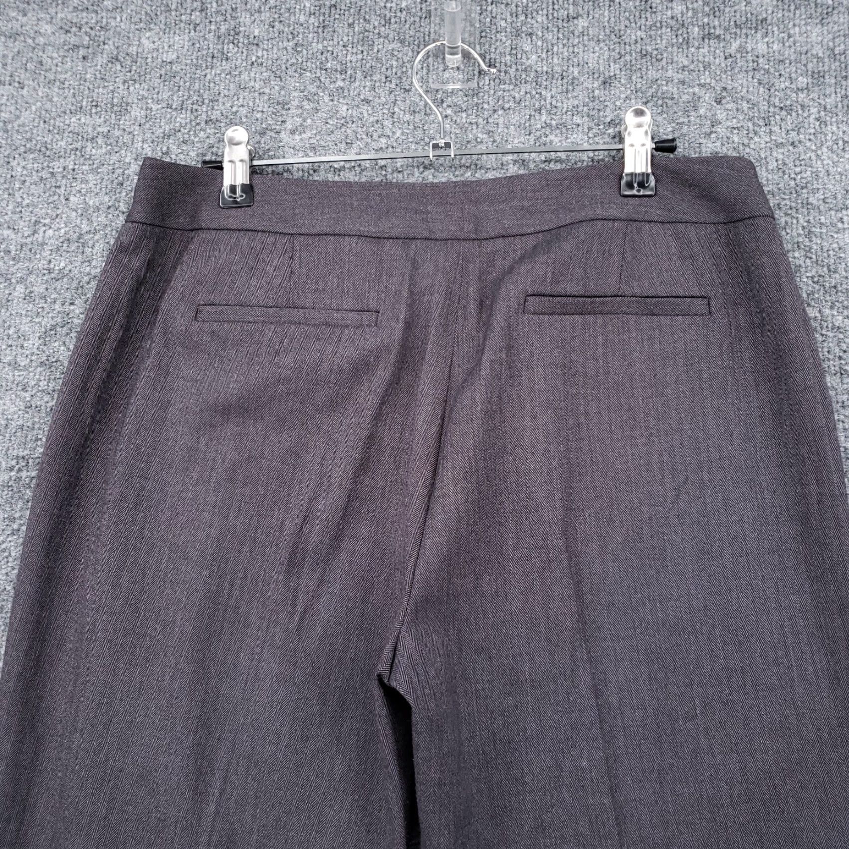 Vintage Tahari Pants Womens 8 Gray Straight Leg Mid Rise Flat Front Zip Slacks Dress Pants Womens Mens? Size 30" / US 8 / IT 44 - 6 Thumbnail