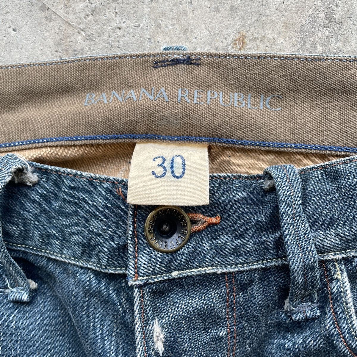 Banana Republic × Jean W32💥 Vintage Banana Republic Distressed Jeans Faded Pants Size US 32 / EU 48 - 6 Thumbnail