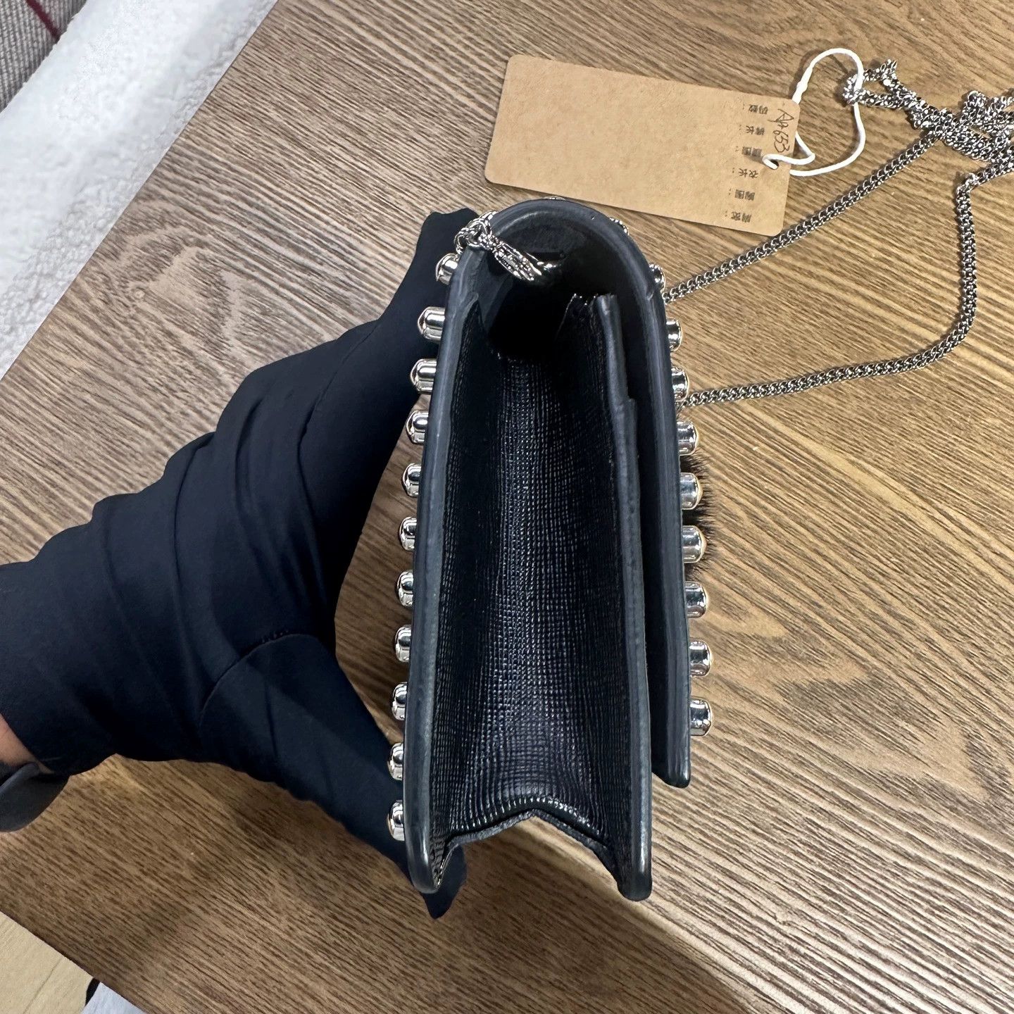 Fendi Fendi Karl Lagerfeld Mink Fur Rivet ChainBag apr653 Size ONE SIZE - 5 Thumbnail