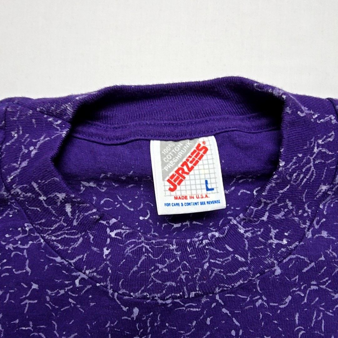Jerzees Vintage Montana Tee Purple Southwestern Large AOP L Tee 90s Size US L / EU 52-54 / 3 - 6 Thumbnail