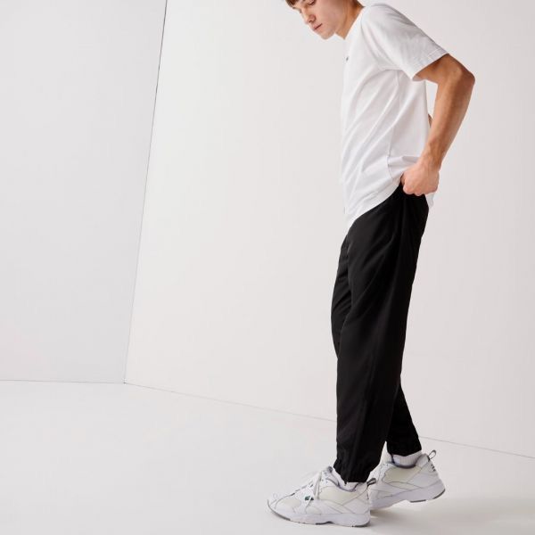 Lacoste Lacoste Mens Black Pants Joggers Elastic Waist Drawstring Size US 30 / EU 46 - 3 Thumbnail