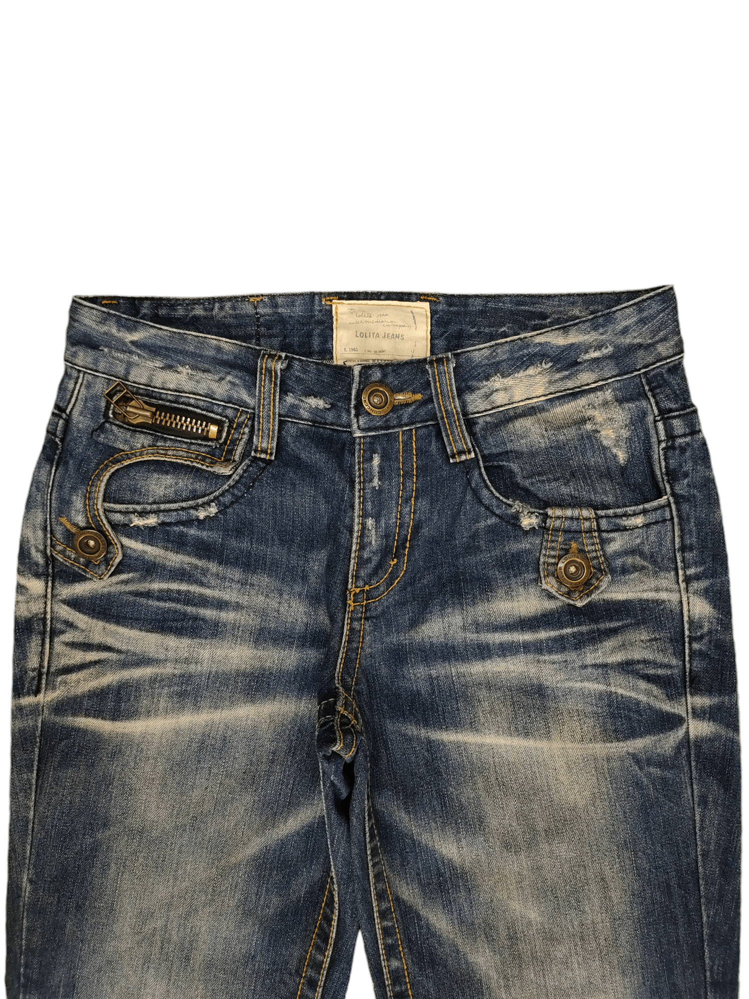 Kapital Vintage Y2k Yoshitomo Nara Lolita Clawmark Distress Jeans Size US 29 - 2 Thumbnail