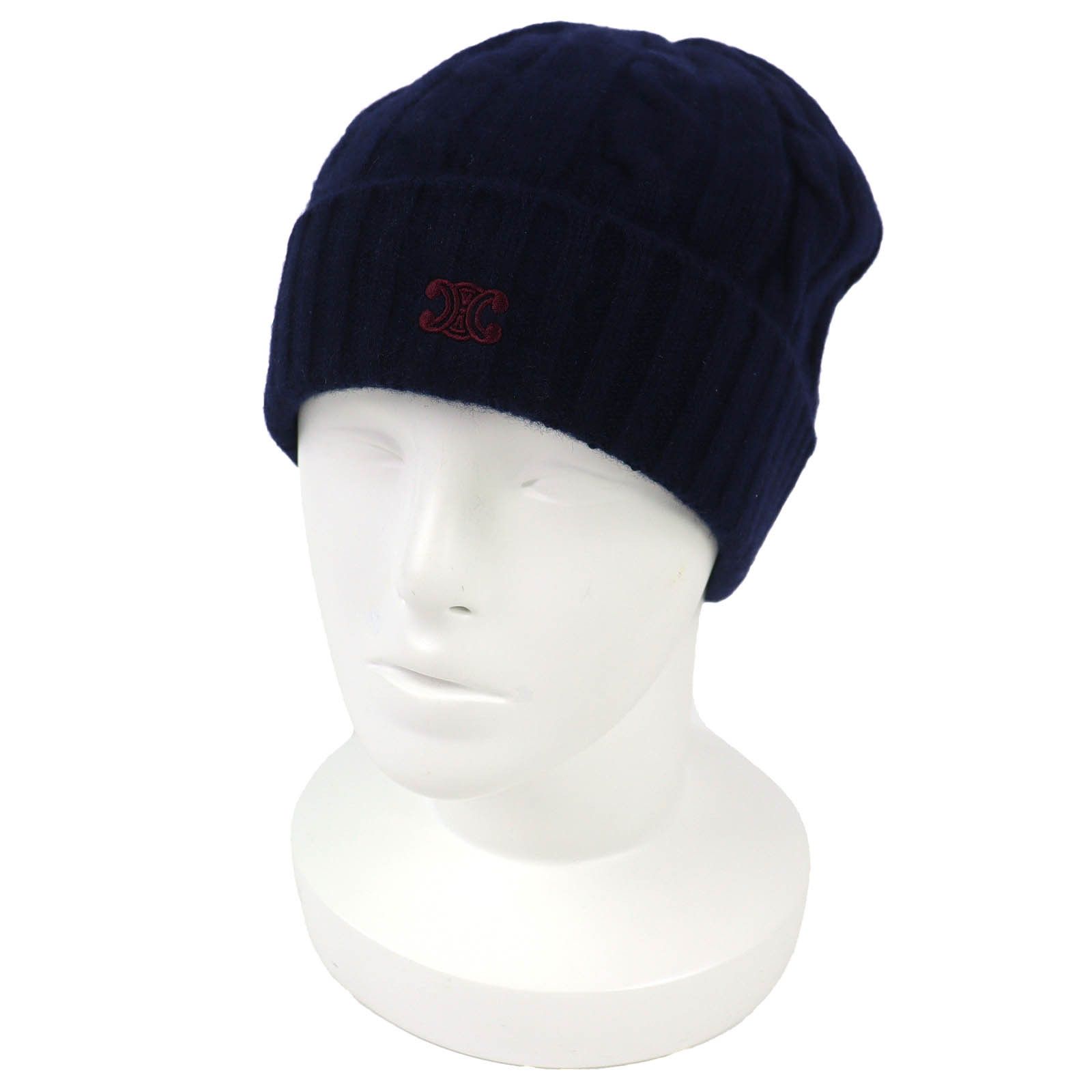 Celine Celine Celine Triomphe Cashmere Beanie Textile Hats 2AE0L362W DUTY FREE for USA Size ONE SIZE - 1 Thumbnail