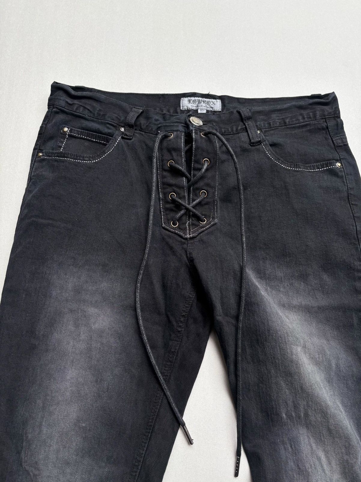 LOWBOX Lace up flare pants Size US 29 - 2 Thumbnail