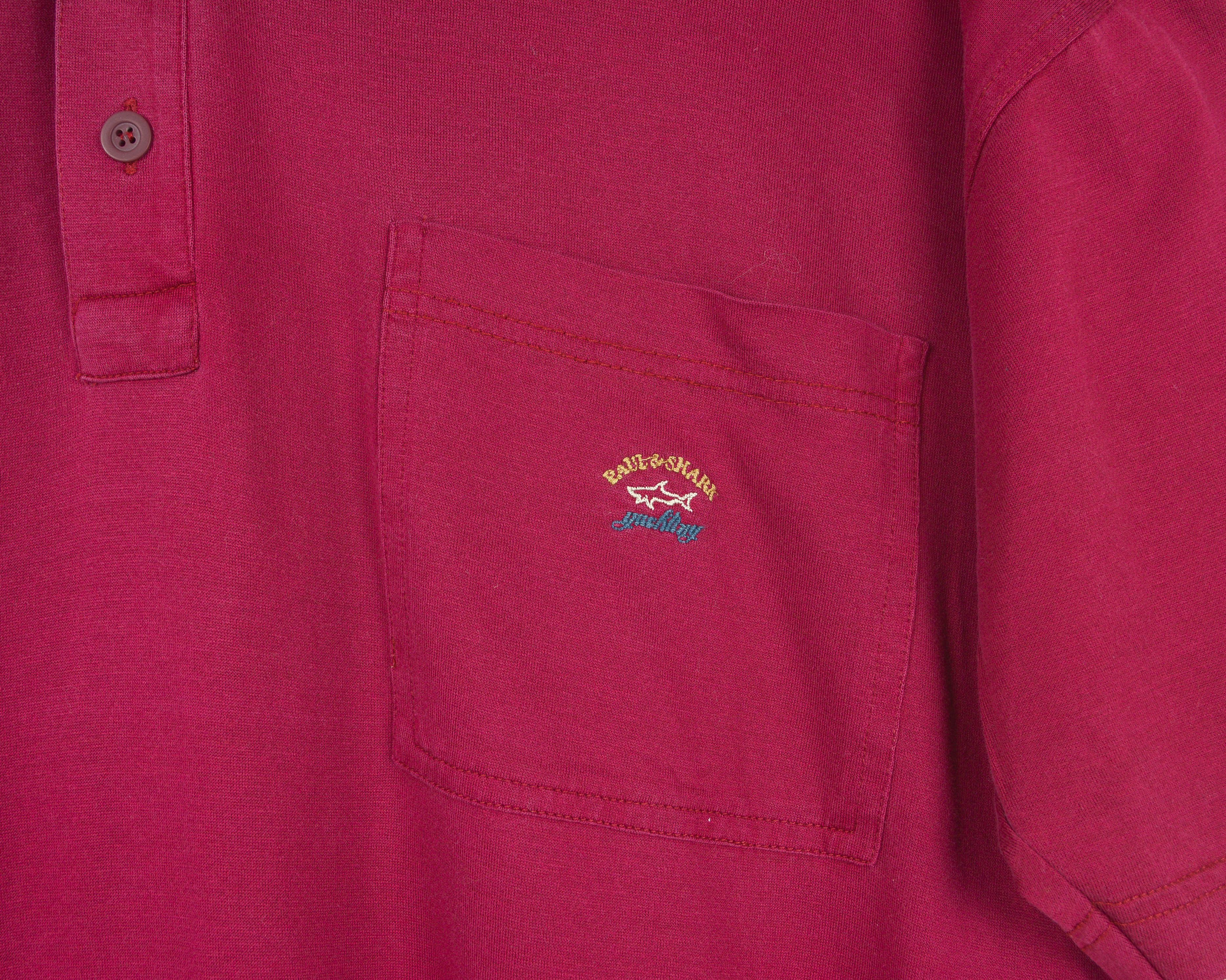 Paul & Shark Shirt Polo Maroon Pure Cotton Collared T-Shirt Casual Size US L / EU 52-54 / 3 - 6 Thumbnail