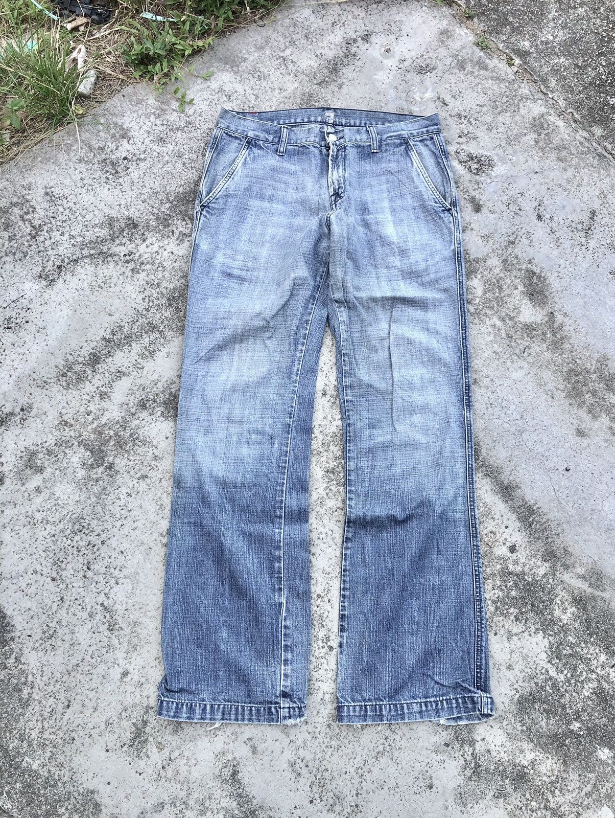 Vintage FLARED⚡️VINTAGE 7 FOL ALL MANKIND DISTRESSED DENIM Size US 32 / EU 48 - 1 Thumbnail