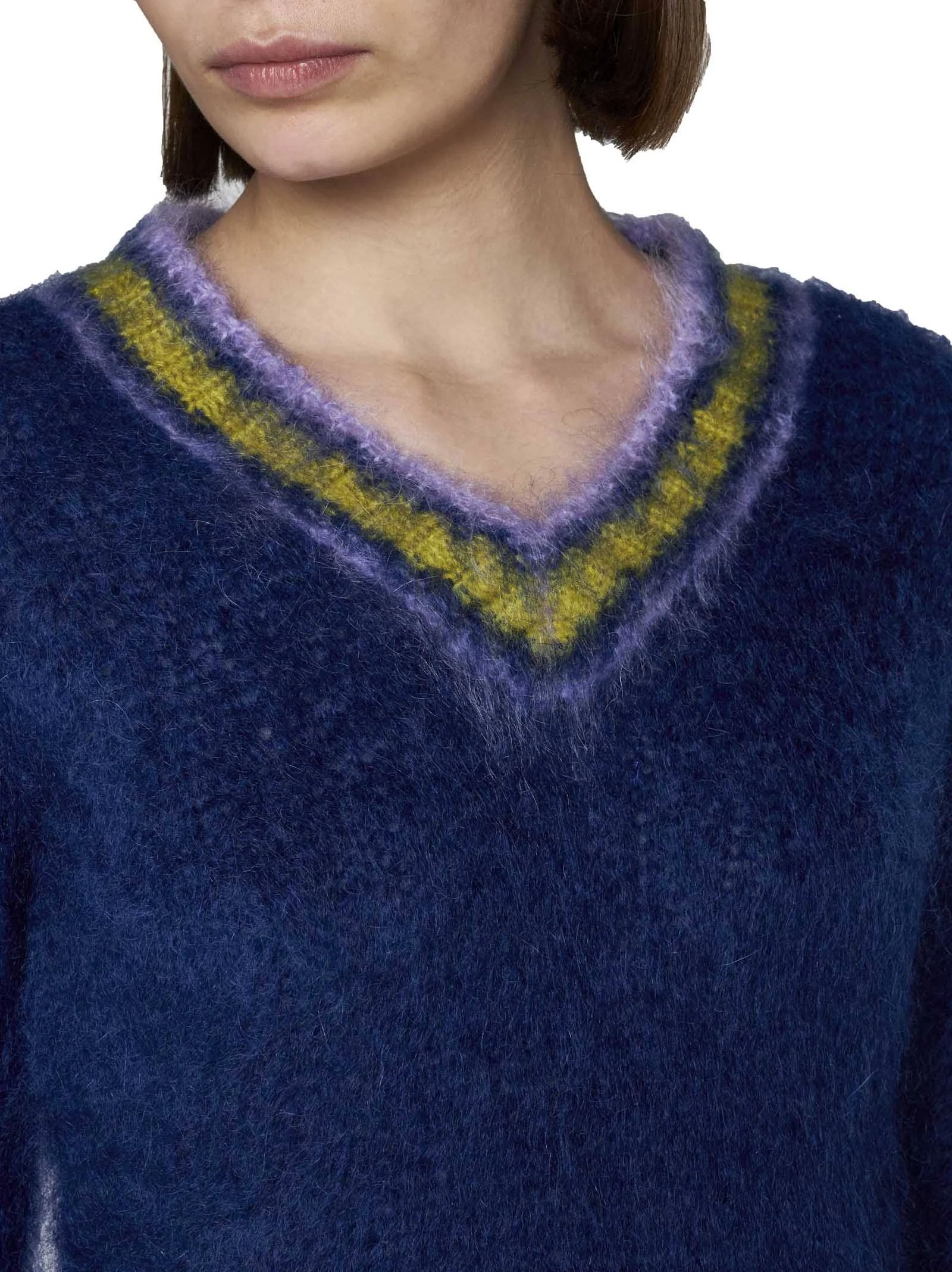 Marni o1w1db10824 Mohair Sweater in Blue Size S / US 4 / IT 40 - 4 Thumbnail