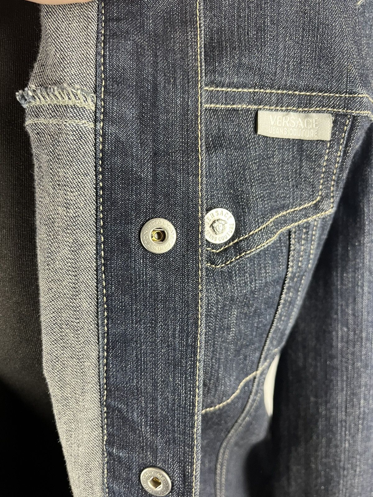 Versace Jeans Couture Versace Jeans Couture Women Blue Denim Jacket Size XL (0620) Size XL / US 12-14 / IT 48-50 - 7 Thumbnail