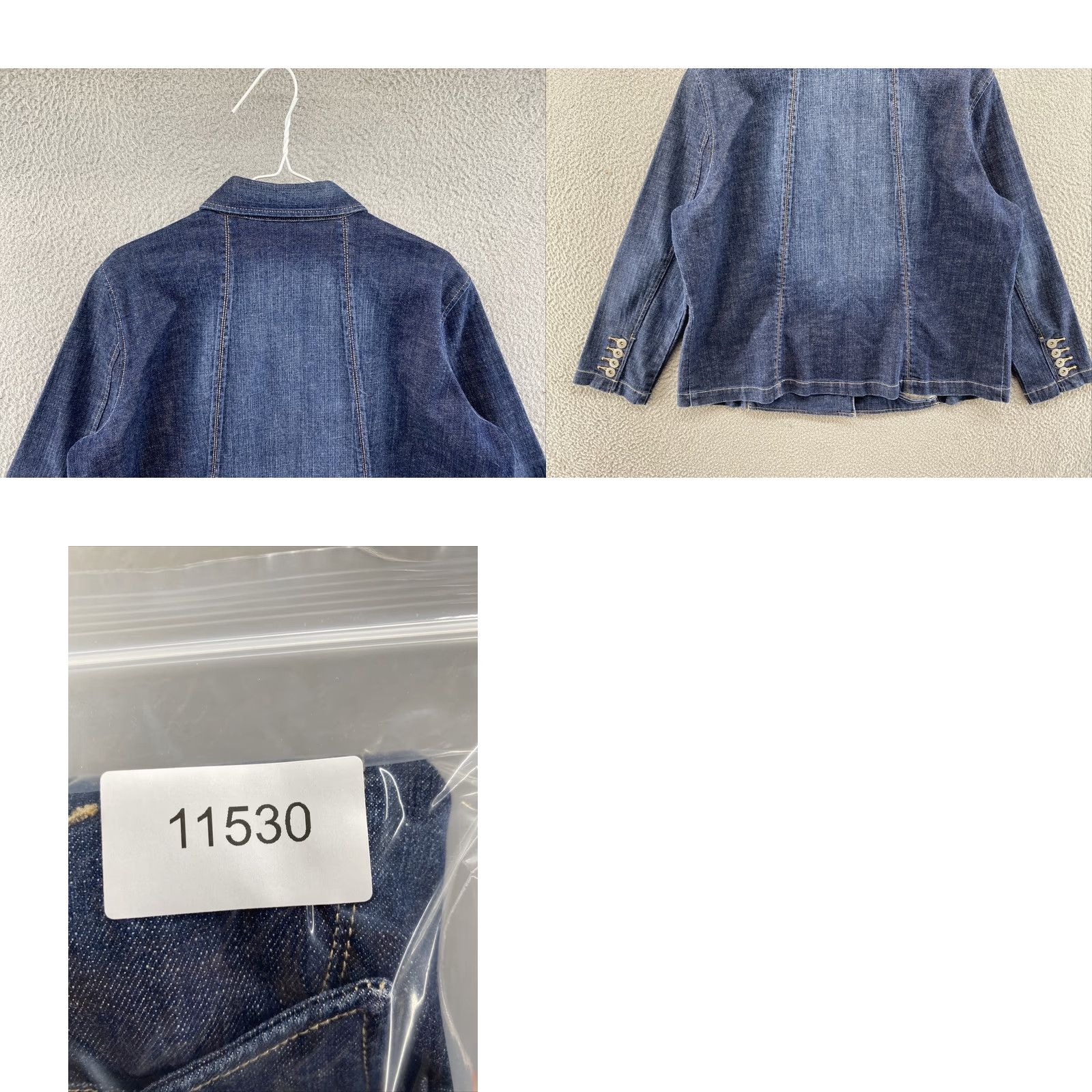 Liz Claiborne Liz Claiborne Denim Jacket Womens Size 1P Petite Dark Wash Button Up Jean Denim Casual Size 25" / US 0 / IT 36 - 8 Thumbnail