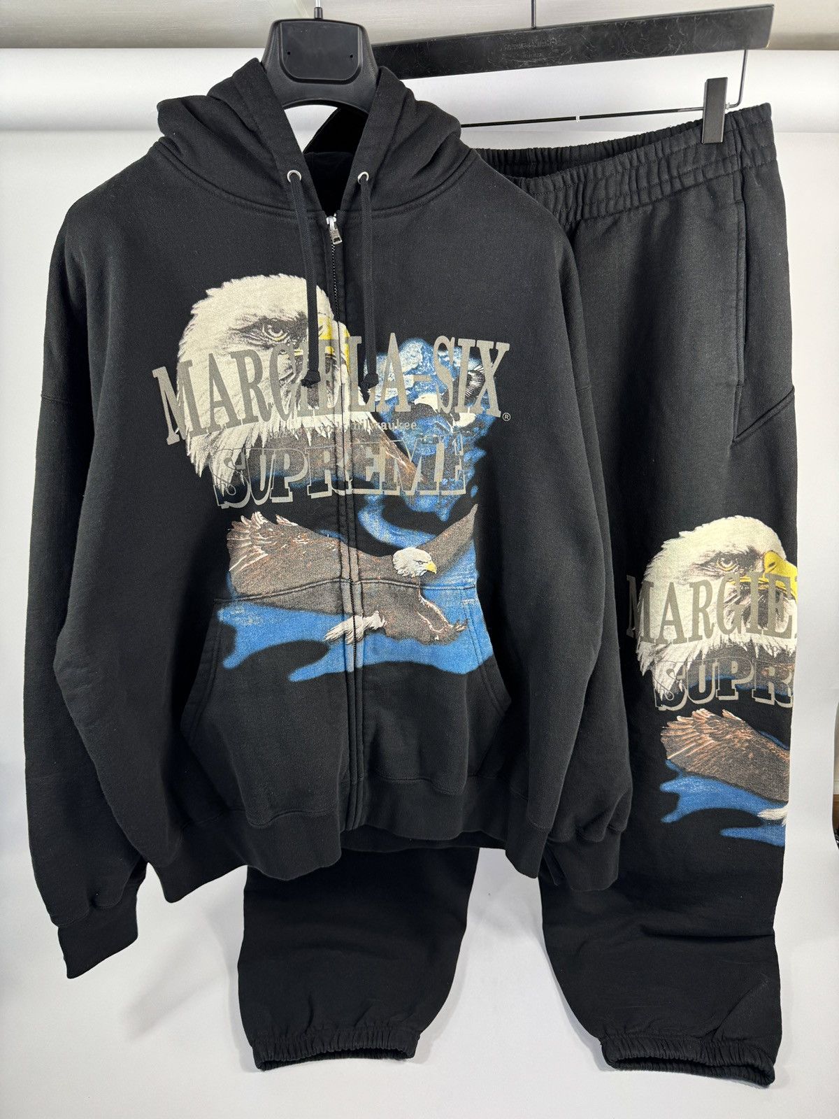 Maison Margiela × Supreme MM6 EAGLE ZIP UP HOODIE AND SWEATPANTS Size US L / EU 52-54 / 3 - 1 Thumbnail