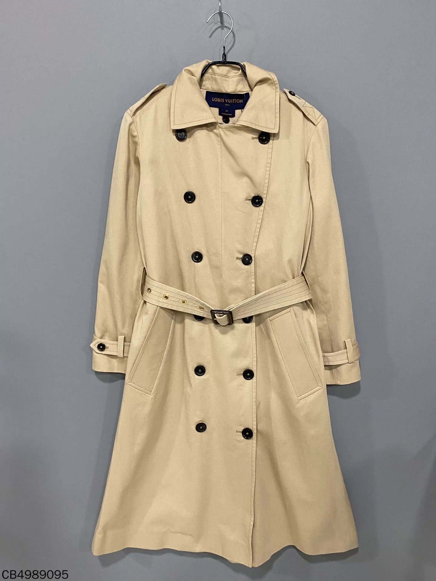 Louis Vuitton LV double detachable wool all-print khaki long coat Size XS / US 0-2 / IT 36-38 - 1 Thumbnail