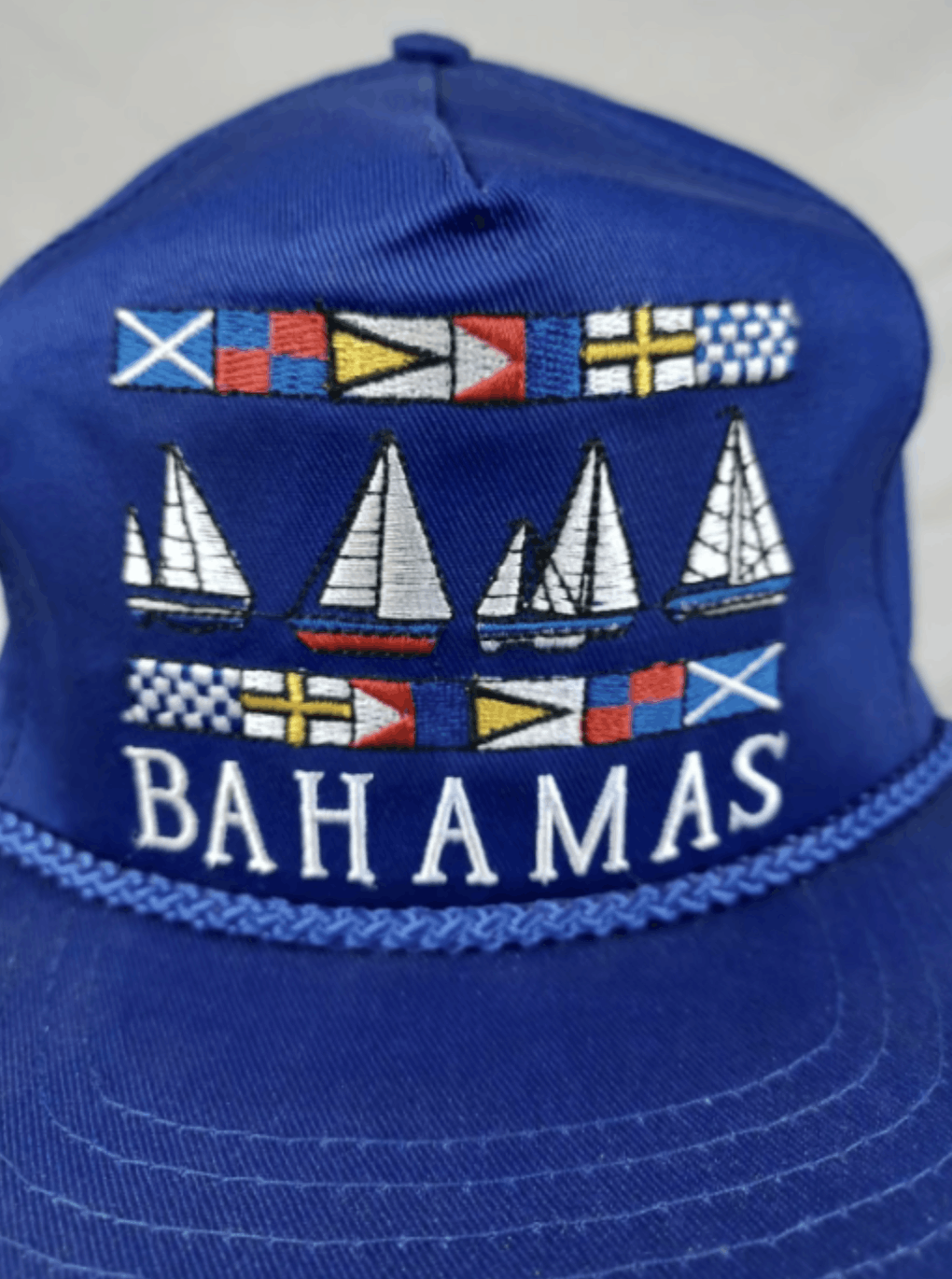 Other VTG Bahamas Blue Snapback Trucker Rope Hat Adjustable Size ONE SIZE - 2 Thumbnail