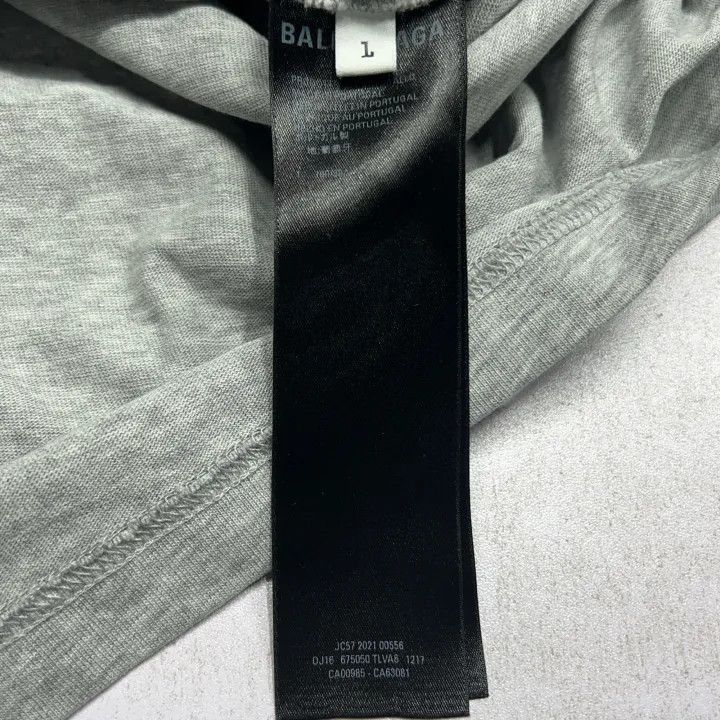 Balenciaga Balenciaga Long Sleeve Gray T-Shirt for Women 0079-2507 Size XXS / US 00 / IT 34 - 4 Thumbnail