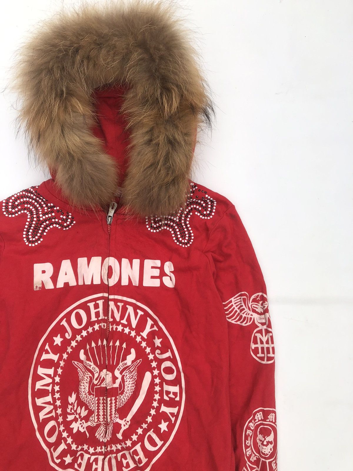 If Six Was Nine Japanese Poem Skull Ramones Fur hoodie Zipper LGB Style Size US M / EU 48-50 / 2 - 7 Thumbnail