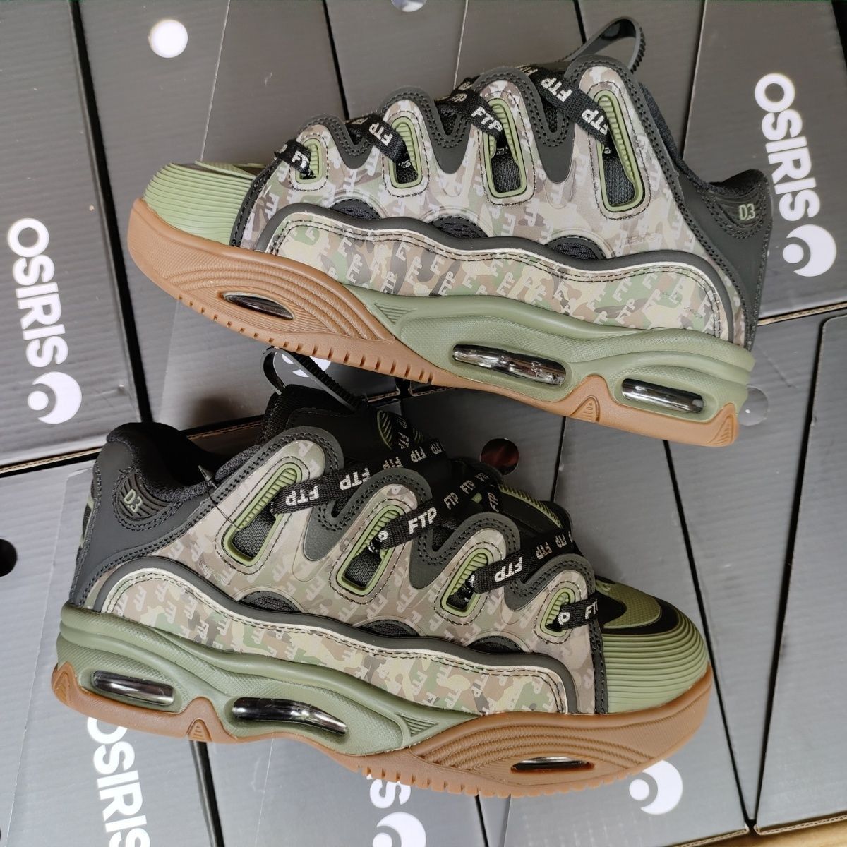 Osiris osiris x ftp camouflage 3m og d3 skater shoes Size US 9 / EU 42 - 3 Thumbnail