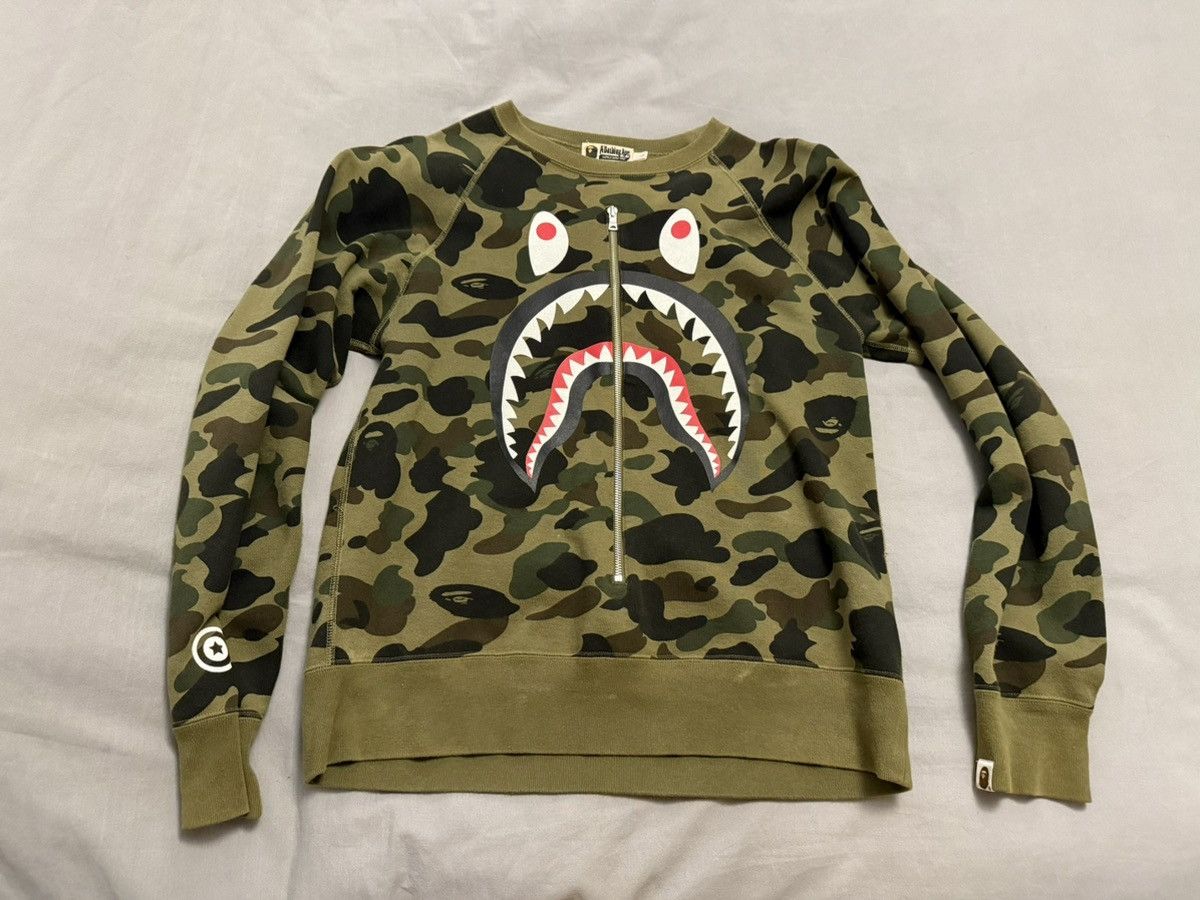Bape Shark Zip Camo Crewneck Size US L / EU 52-54 / 3 - 1 Thumbnail