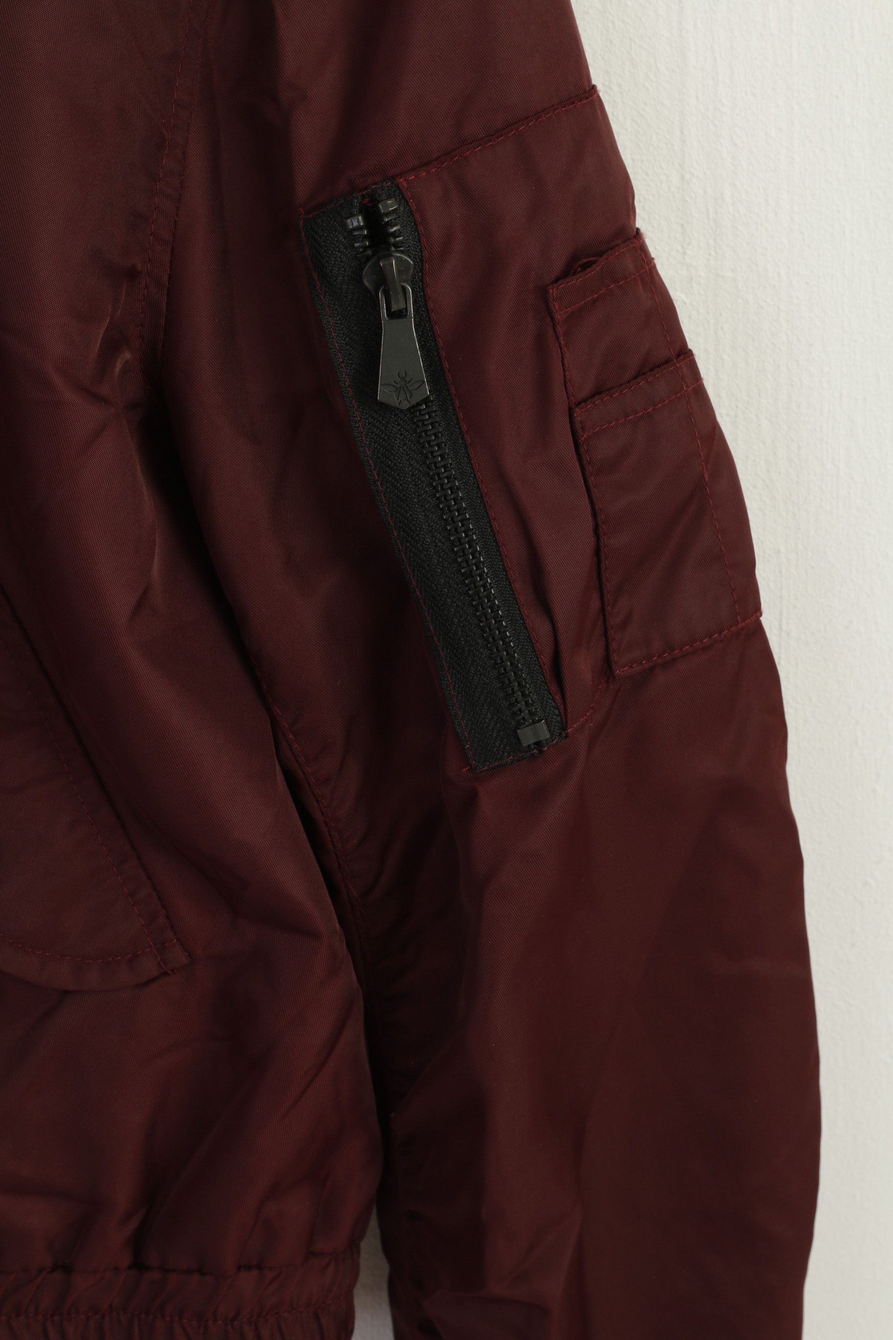 Vintage Eksept Women XS Jacket Burgundy Zip Up Cropped 7979 Size XS / US 0-2 / IT 36-38 - 4 Thumbnail