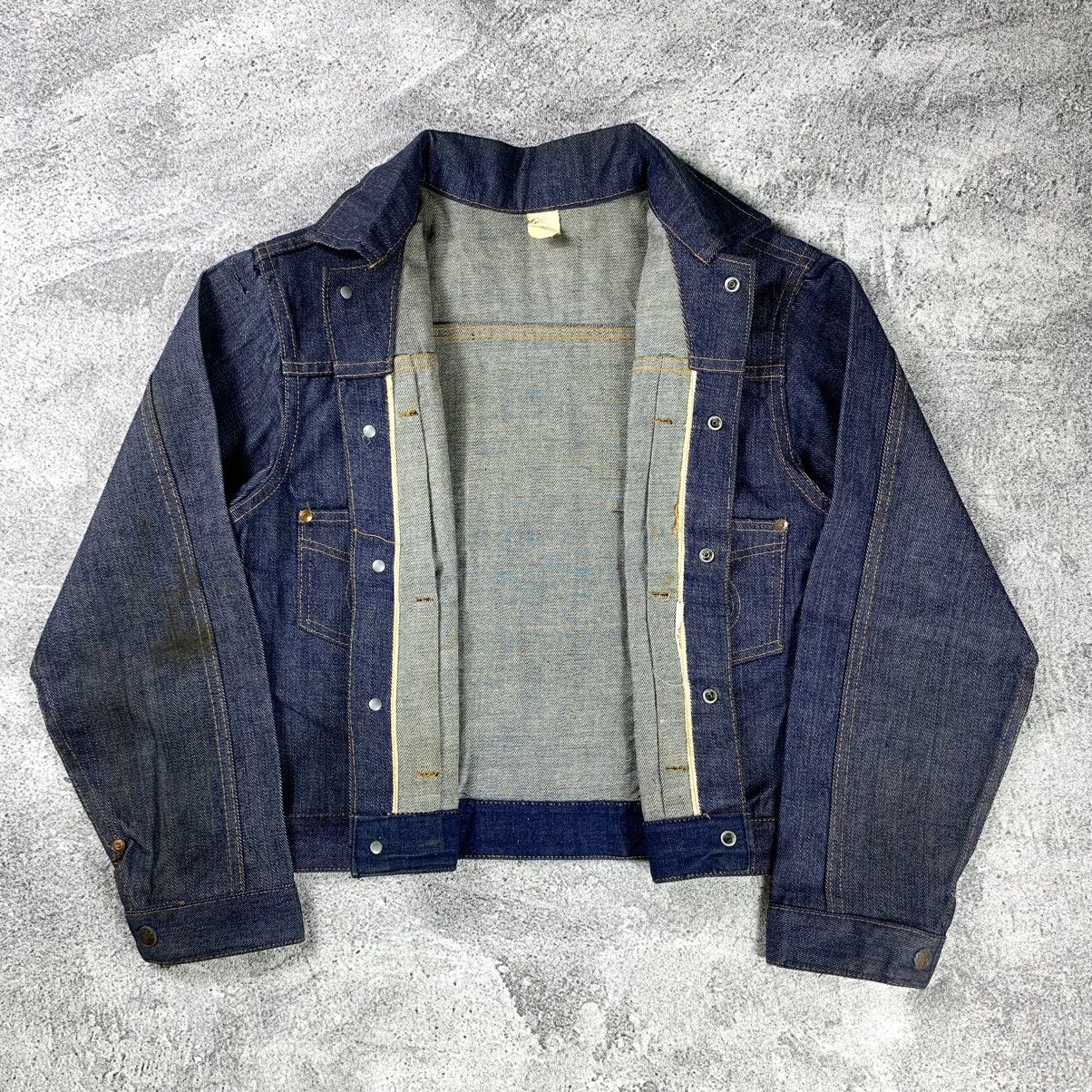 Vintage 1940s denim blue Jeans selvedge jacket with 1950s Size US M / EU 48-50 / 2 - 2 Thumbnail