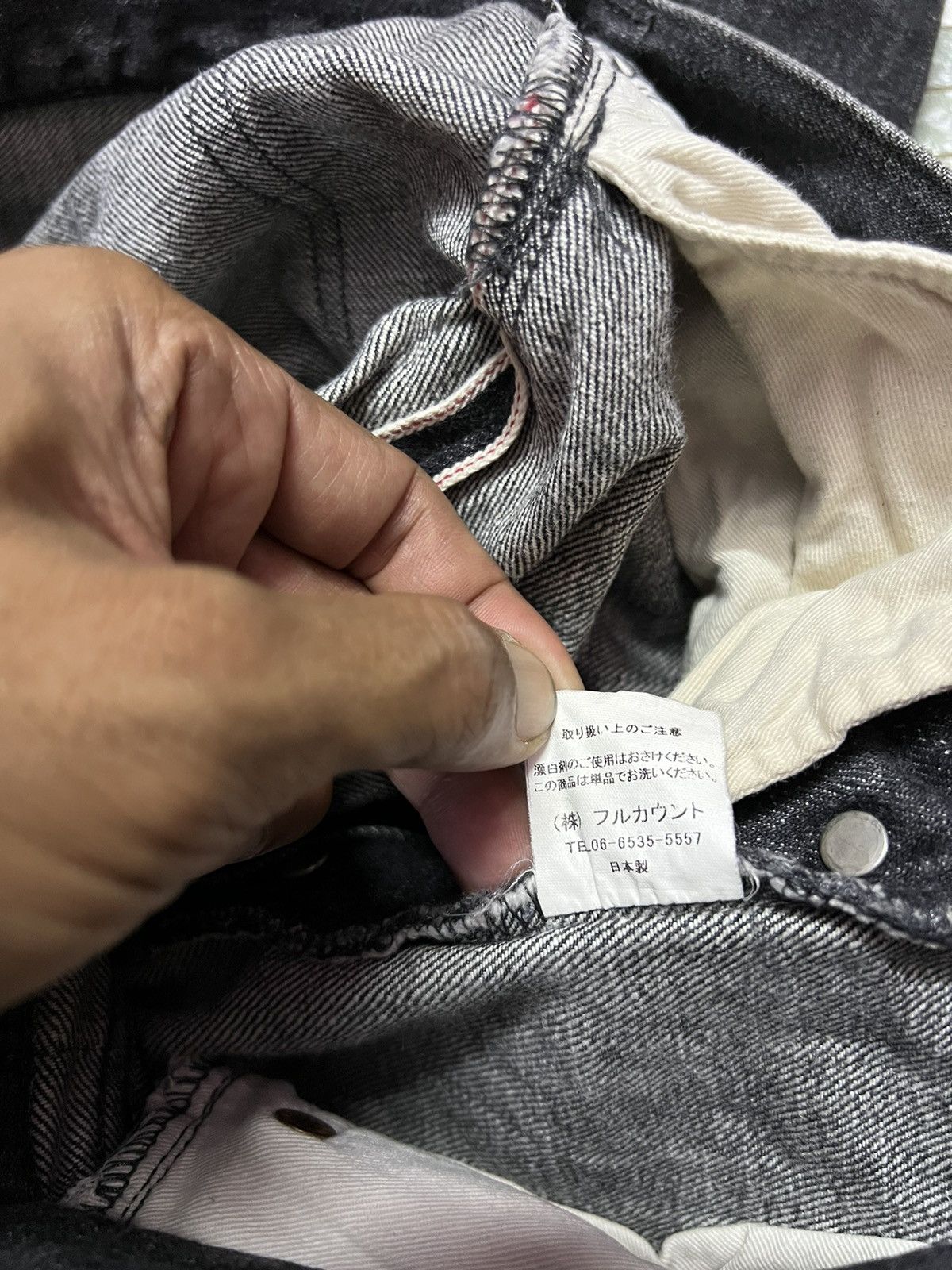Full Count & Co. Black Faded Full Count Co. Ltd Osaka Selvedge Denim Jeans Size US 30 / EU 46 - 11 Thumbnail