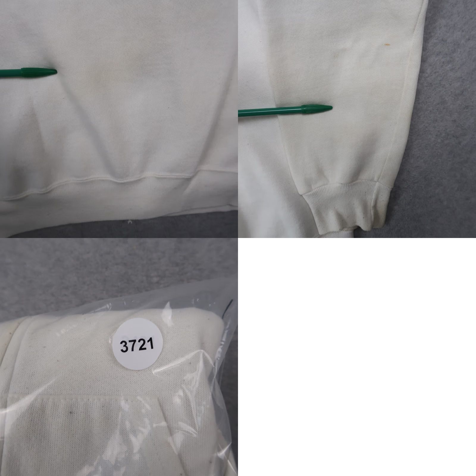 Vintage Vintage 80s Full Zip Hoodie Mens L White Sweatshirt USA Made Size US L / EU 52-54 / 3 - 11 Thumbnail
