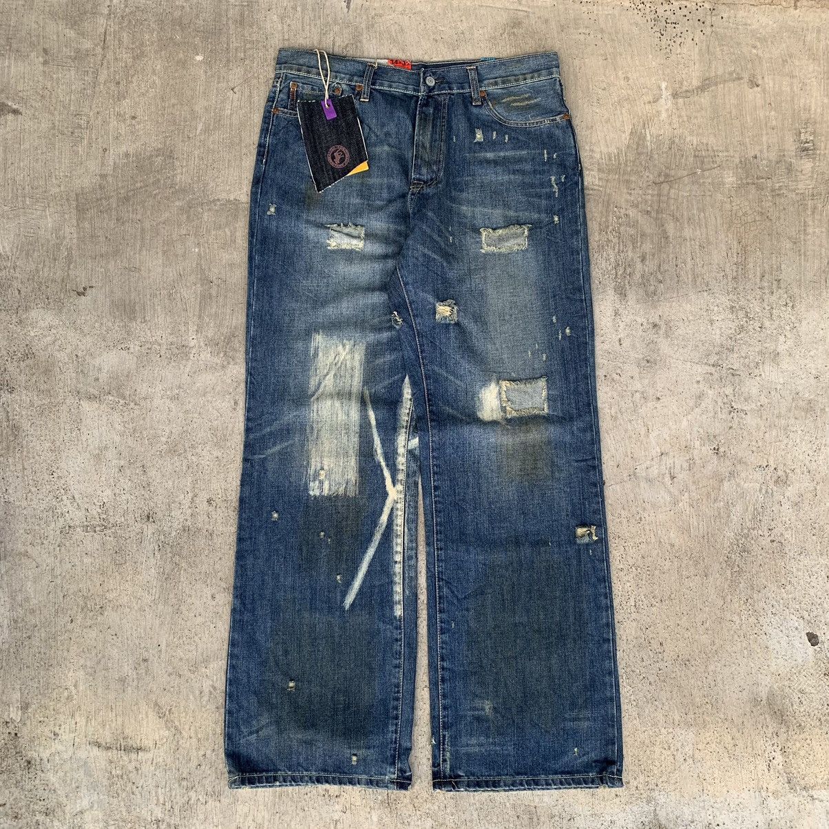 image of Abercrombie Fitch x Made In USA VTG Deadstock Abercrombie & Fich 5Pocket Denim Pants in Blue (Size 