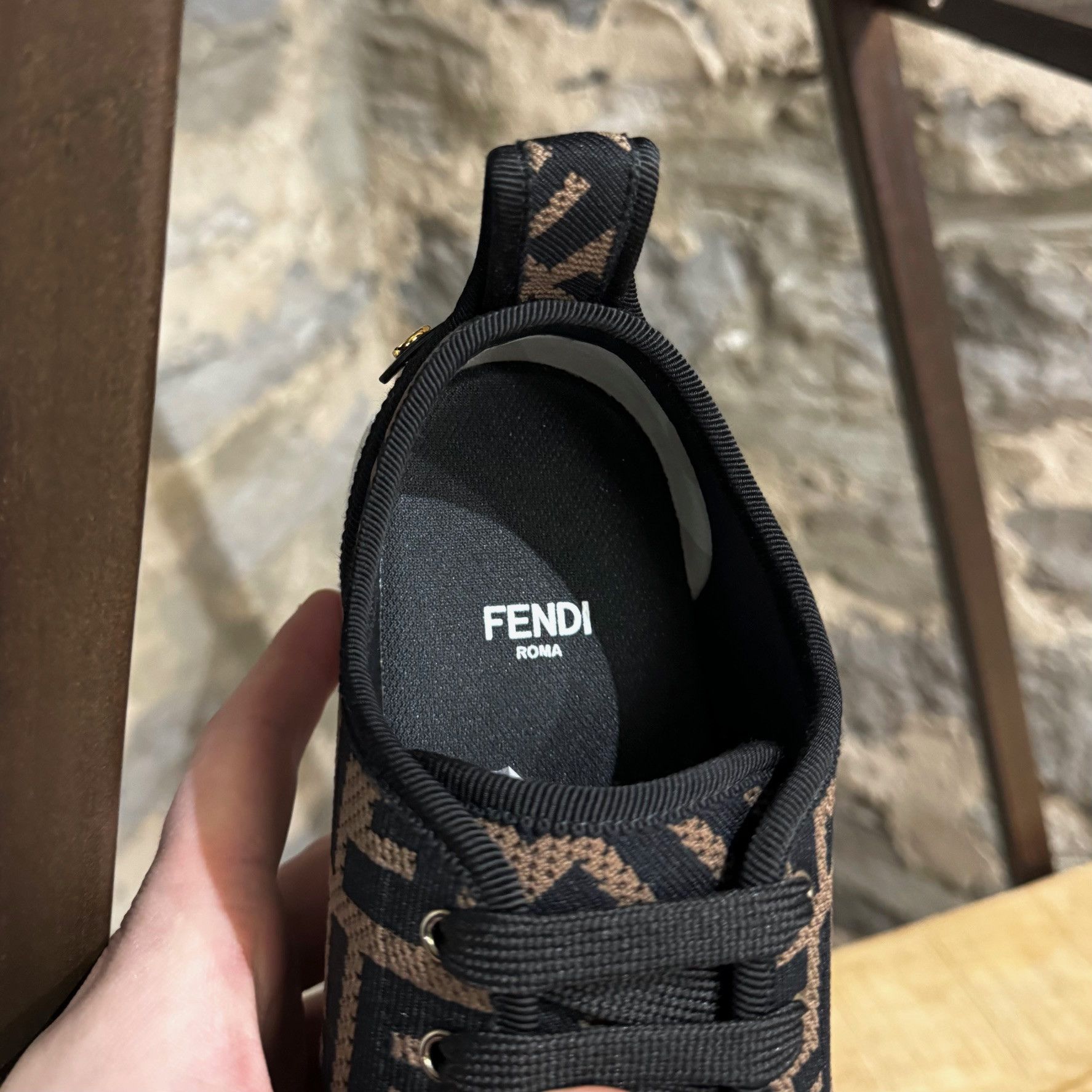 Fendi Fendi Zucca FF Brown Mesh Platform Sneakers Size US 8 / IT 38 - 11 Thumbnail