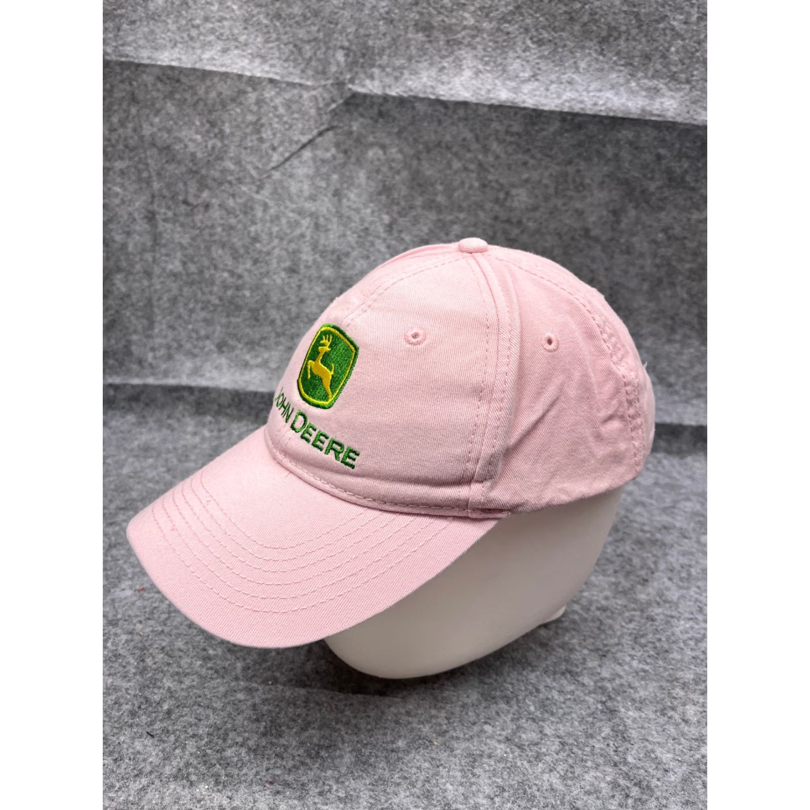 John Deere John Deere Hat Cap Snap Back Adult One Size Pink 100% Cotton Farm Equipment Size ONE SIZE - 4 Thumbnail