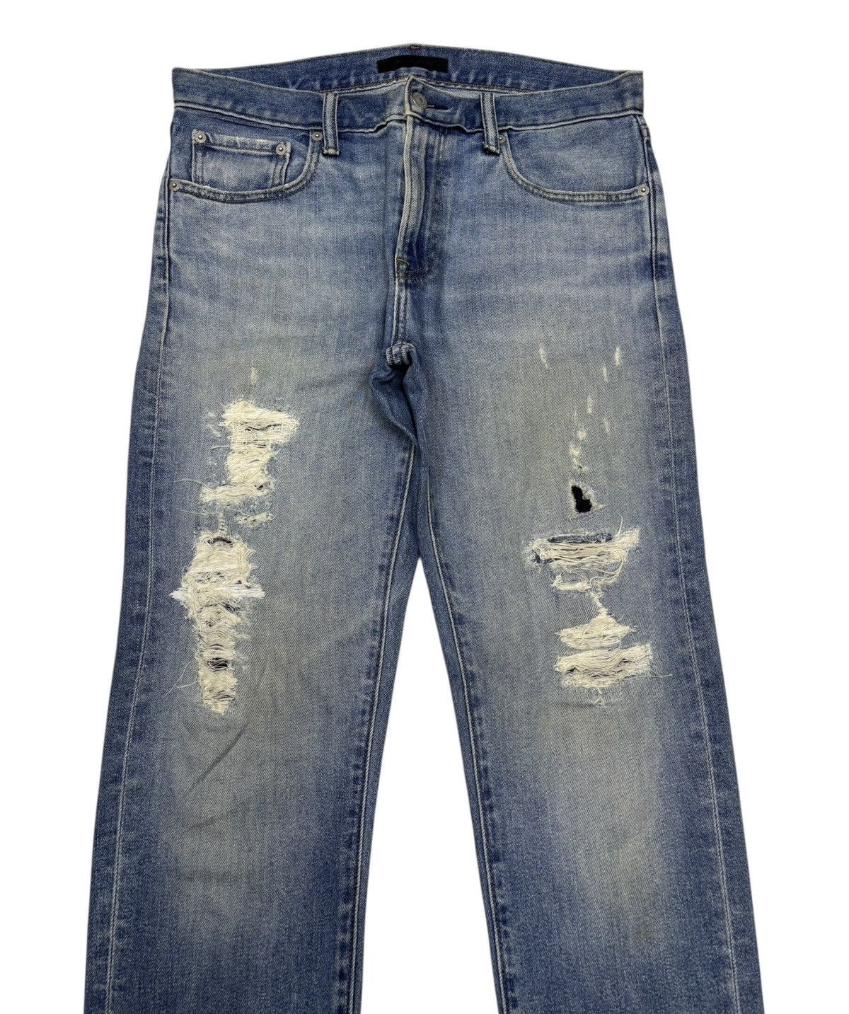 Undercover × Uniqlo Vintage Uniqlo Undercover Style Distressed Denim Jean Size US 33 - 7 Thumbnail