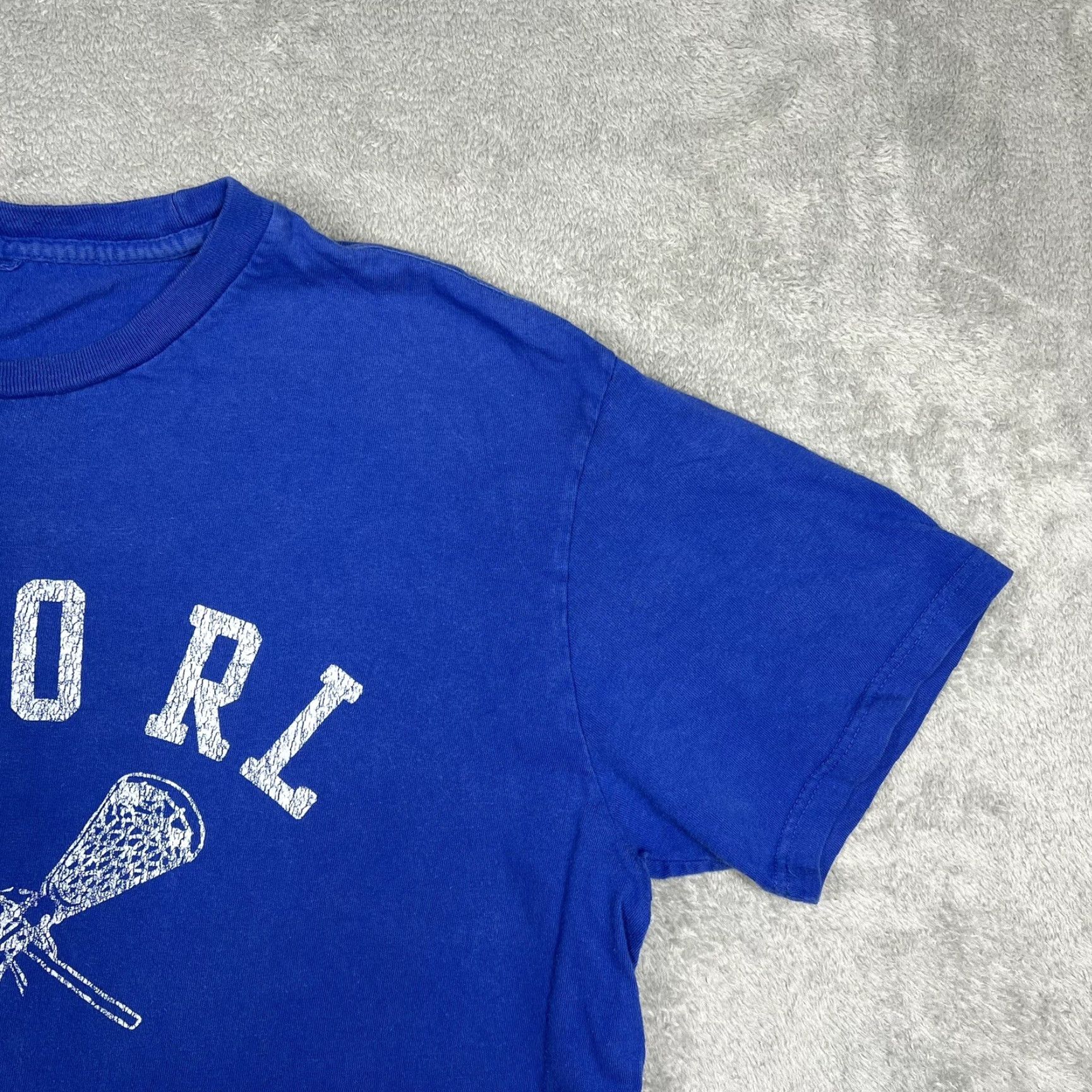 Polo Ralph Lauren VINTAGE Polo Ralph Lauren Logo Lacrosse Stick T-Shirt Royal Blue Mens Large Short Sleeve Polo Shirt Graphic Print Size US L / EU 52-54 / 3 - 3 Thumbnail