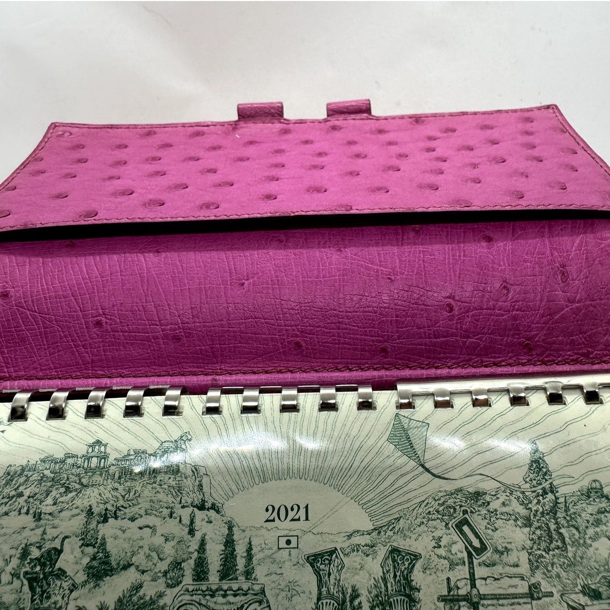 Hermes HERMES Globetrotter NotebookAgenda Ostrich Pink-RARE EUCwbox Size ONE SIZE - 15 Thumbnail