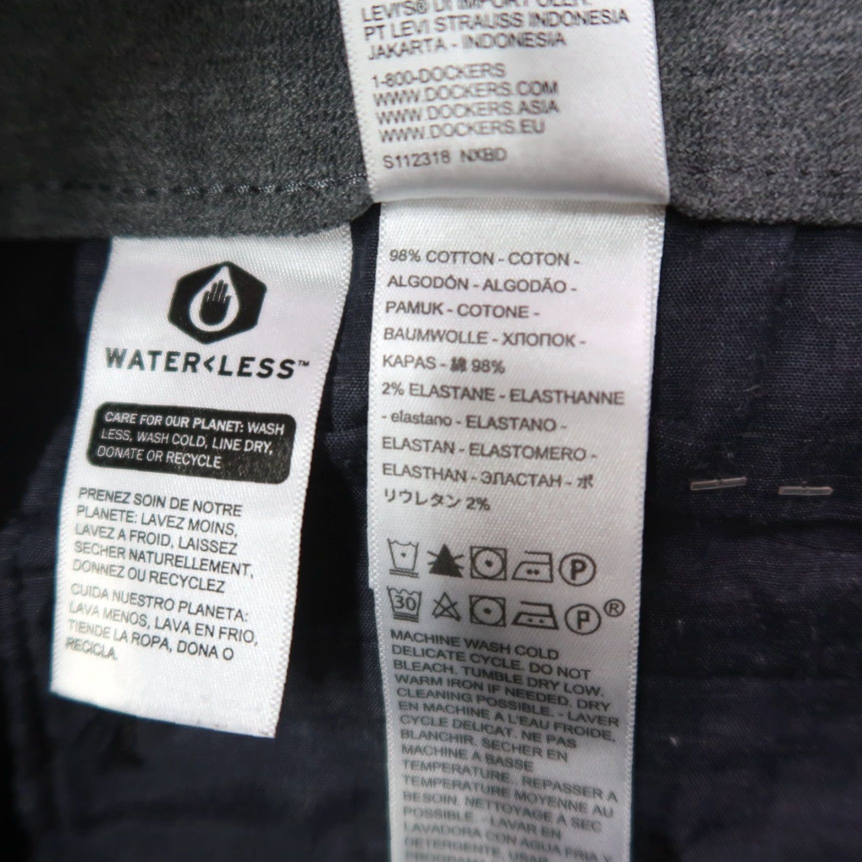 Dockers VINTAGE Dockers Slim Fit chino Pants Men's 34x32 Flat Front Pants Black Cotton Blend 5-Pocket Design Slim Straight Mid Rise Dockers Mens Pants 34x32 Size US 34 / EU 50 - 6 Thumbnail