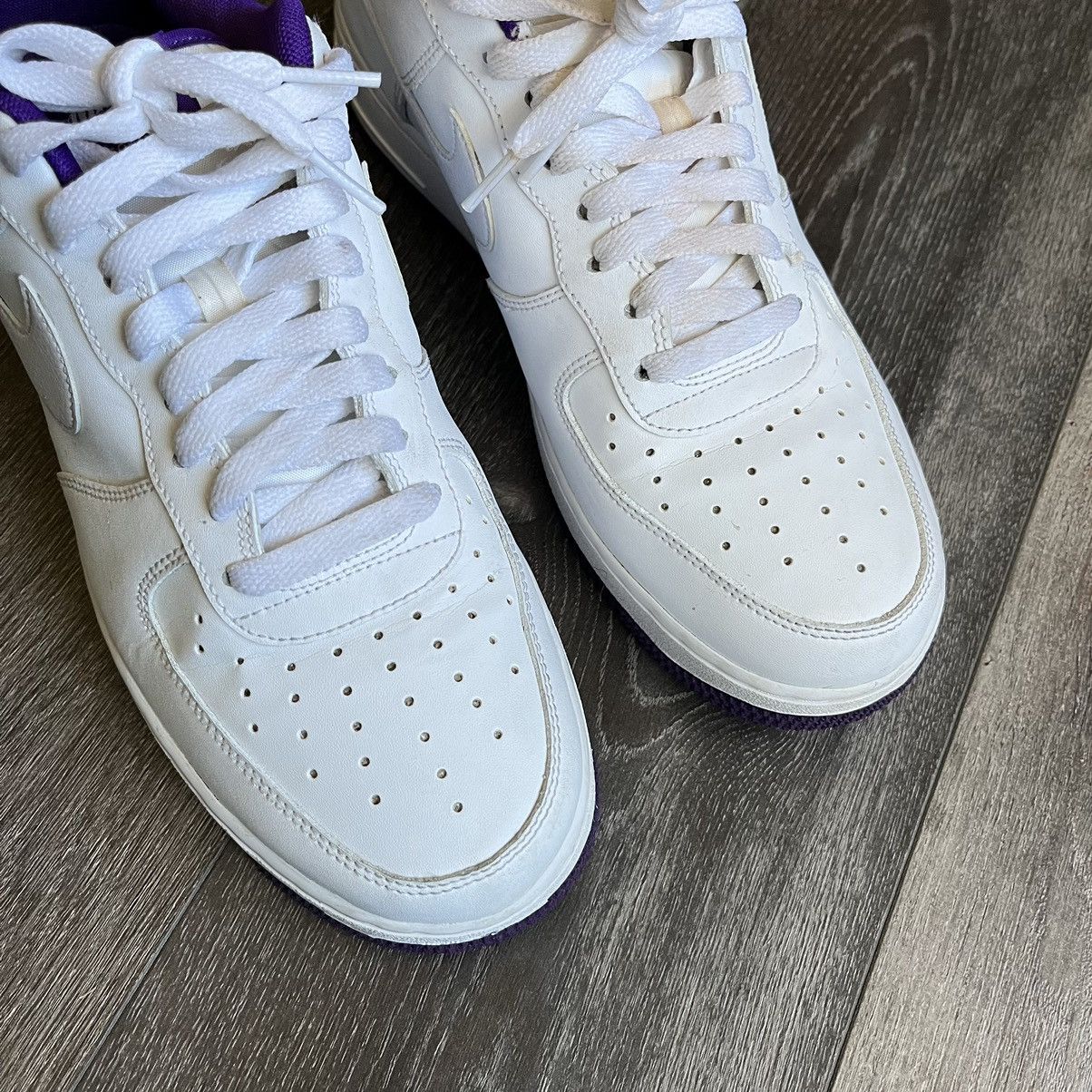 Nike Nike Air Force 1 Low White Voltage Purple CJ1380-100 Size 10 Size US 10 / EU 43 - 4 Thumbnail
