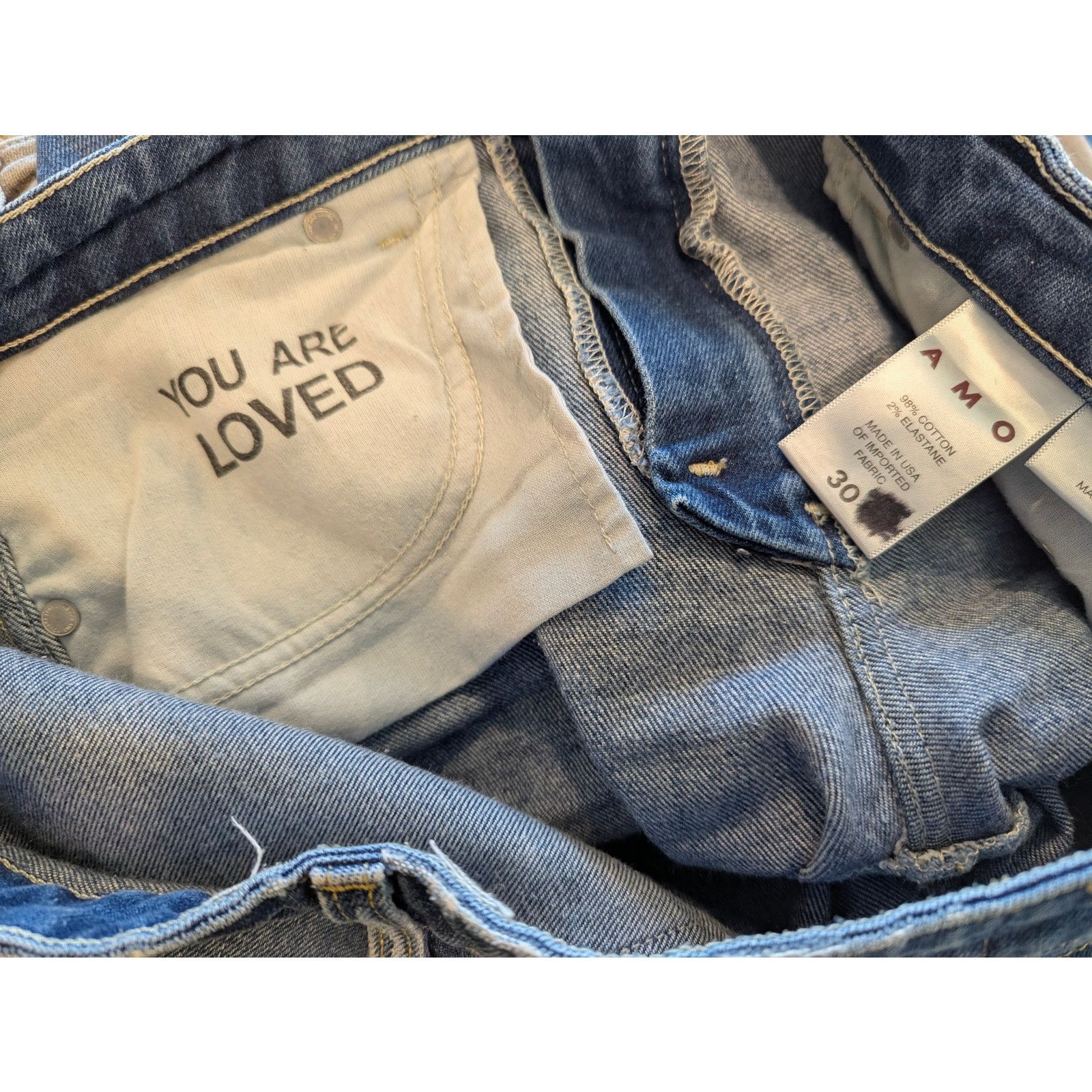 Other AMO Kate Wash Mariner Cropped Lightly Distressed Blue Jeans Size 30" / US 8 / IT 44 - 6 Thumbnail