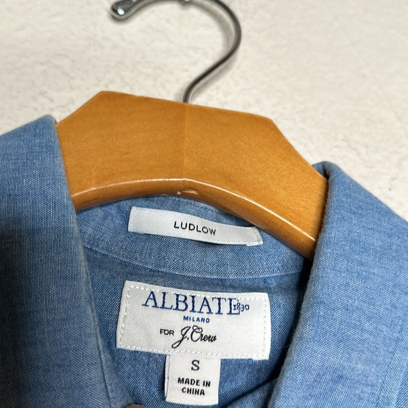 J.Crew J Crew Albiate 1830 Ludlow Slim Shirt Italian Chambray SML Size US S / EU 44-46 / 1 - 5 Thumbnail