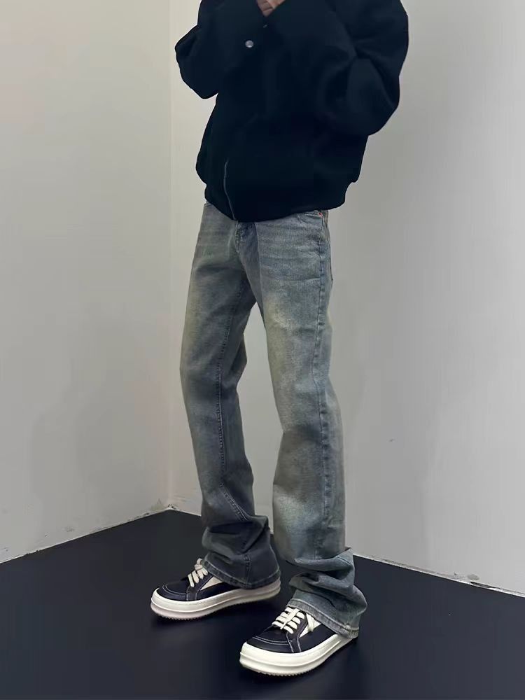 Japanese Brand × Vintage Vintage Street Wash Dirty Dye Design Micro Flare Jeans Size US 34 / EU 50 - 4 Thumbnail