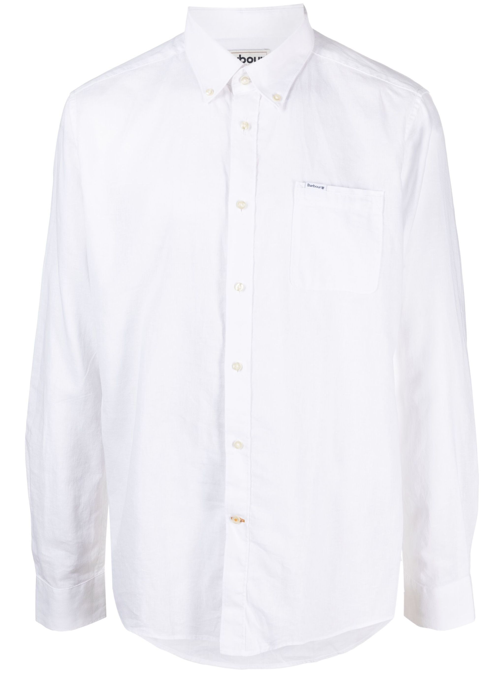 Barbour o1y1224 Logo Single Pocket Shirt in White Size US XXL / EU 58 / 5 - 1 Thumbnail