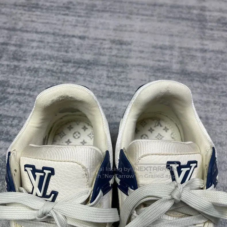 Louis Vuitton Louis Vuitton New white and blue checkerboard shoes Size US 7 / EU 40 - 6 Thumbnail