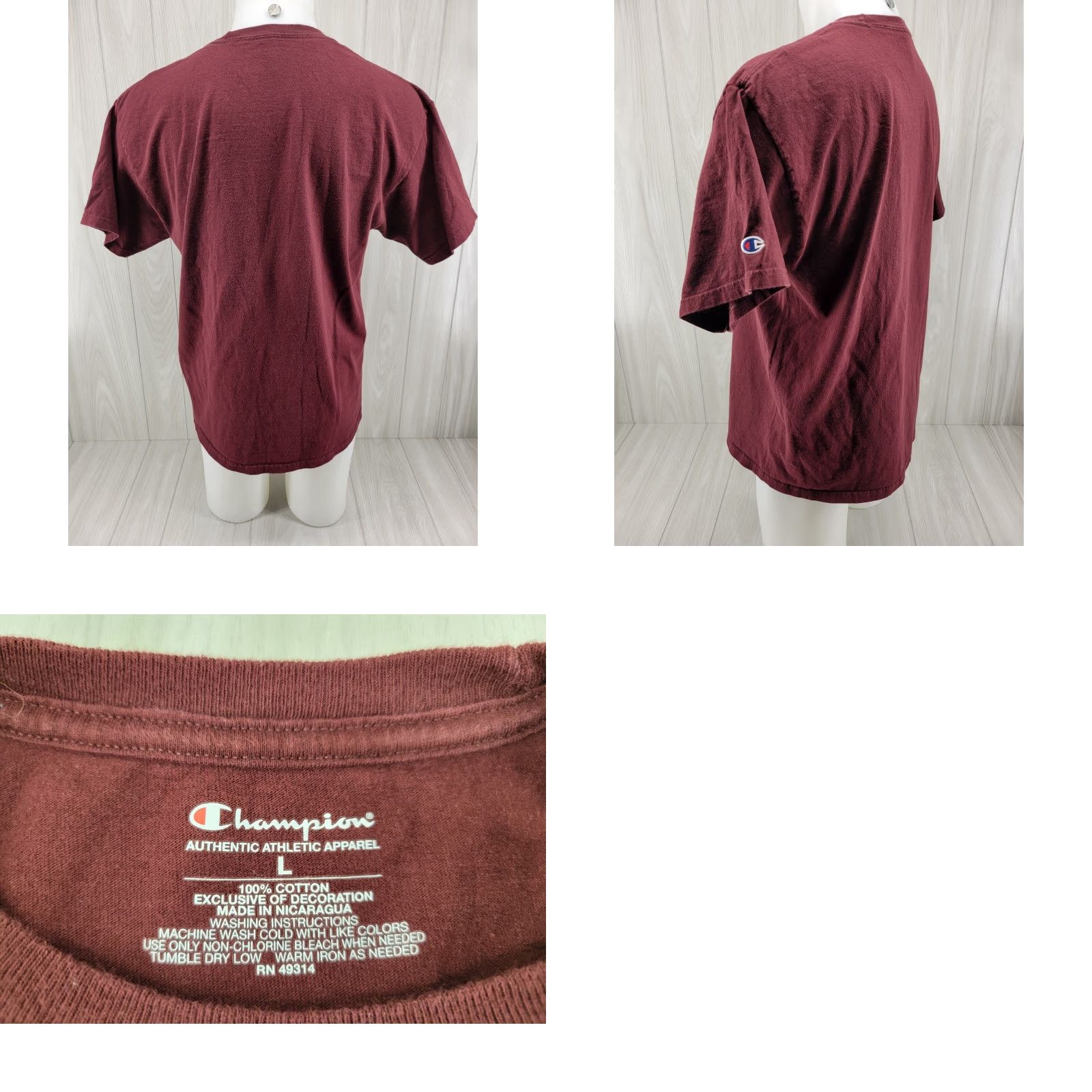 Champion Champion Boston College Eagles T Shirt Men L Burgundy Red Graphic Print College Short Sleeve Size US L / EU 52-54 / 3 - 8 Thumbnail