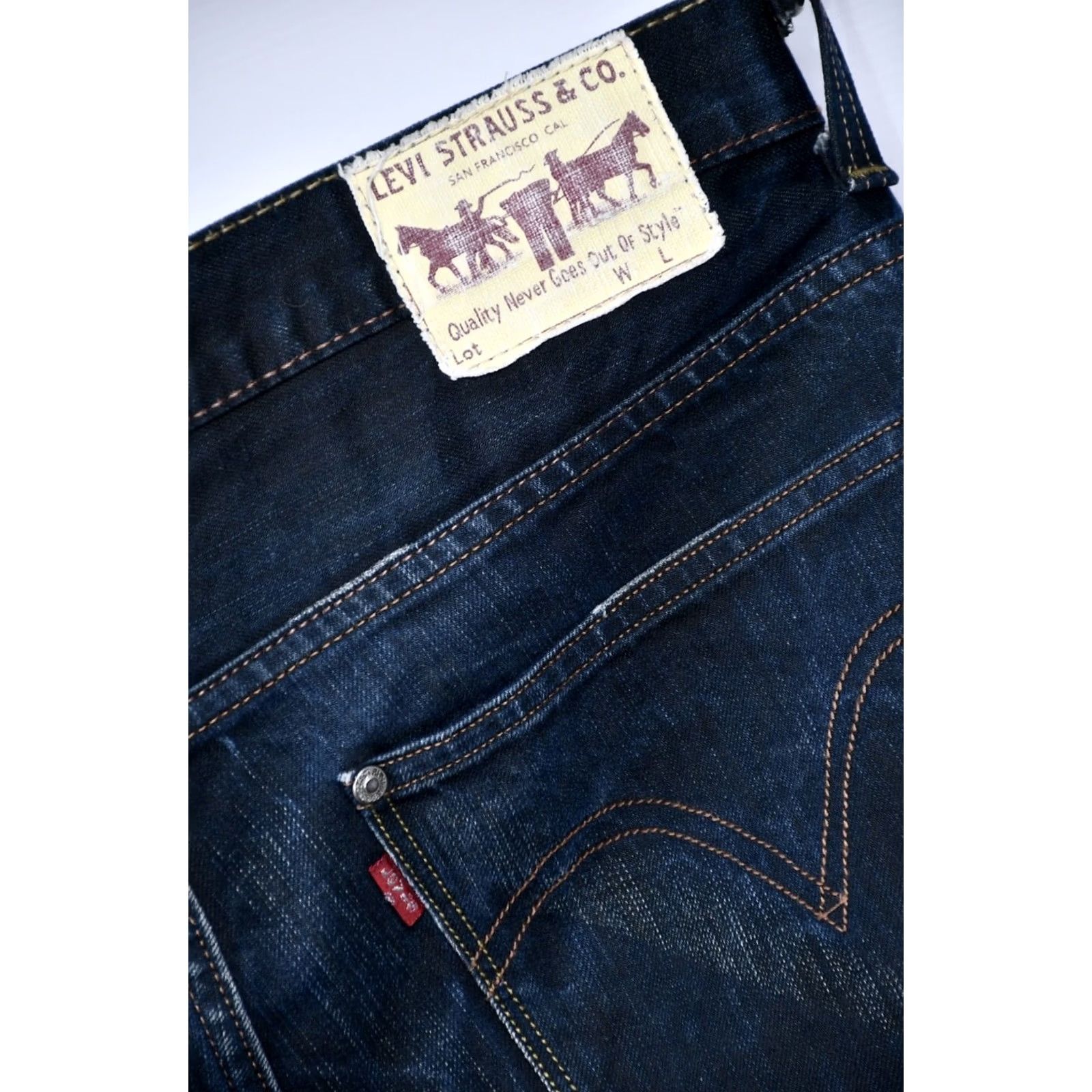 Levi's Levi's 504 Jeans Mens Regular Straight W34 L34 Blue Denim Cotton Size US 34 / EU 50 - 6 Thumbnail
