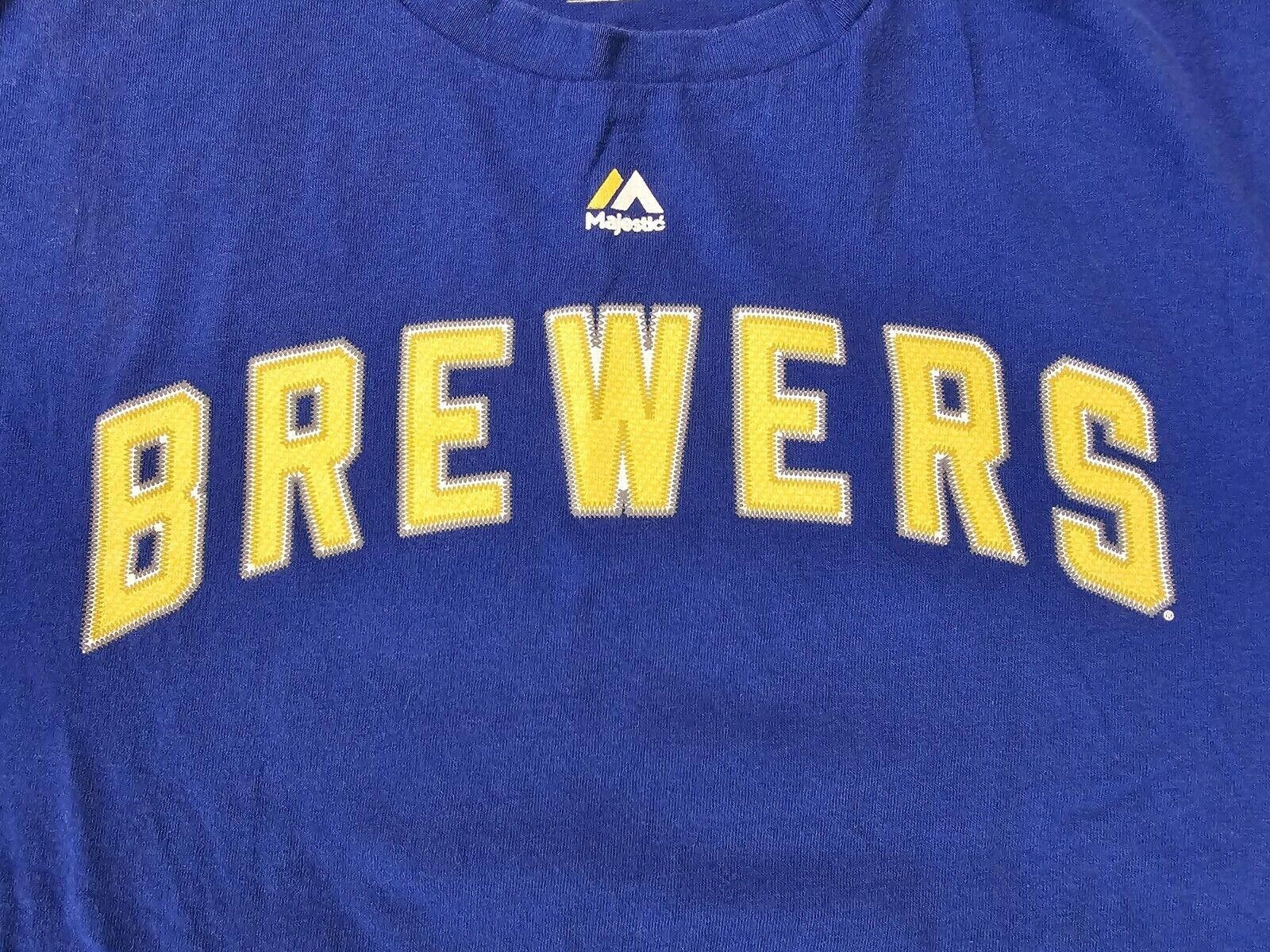 Majestic Majestic brewers #9 Segura tshirt Medium Size ONE SIZE - 2 Thumbnail
