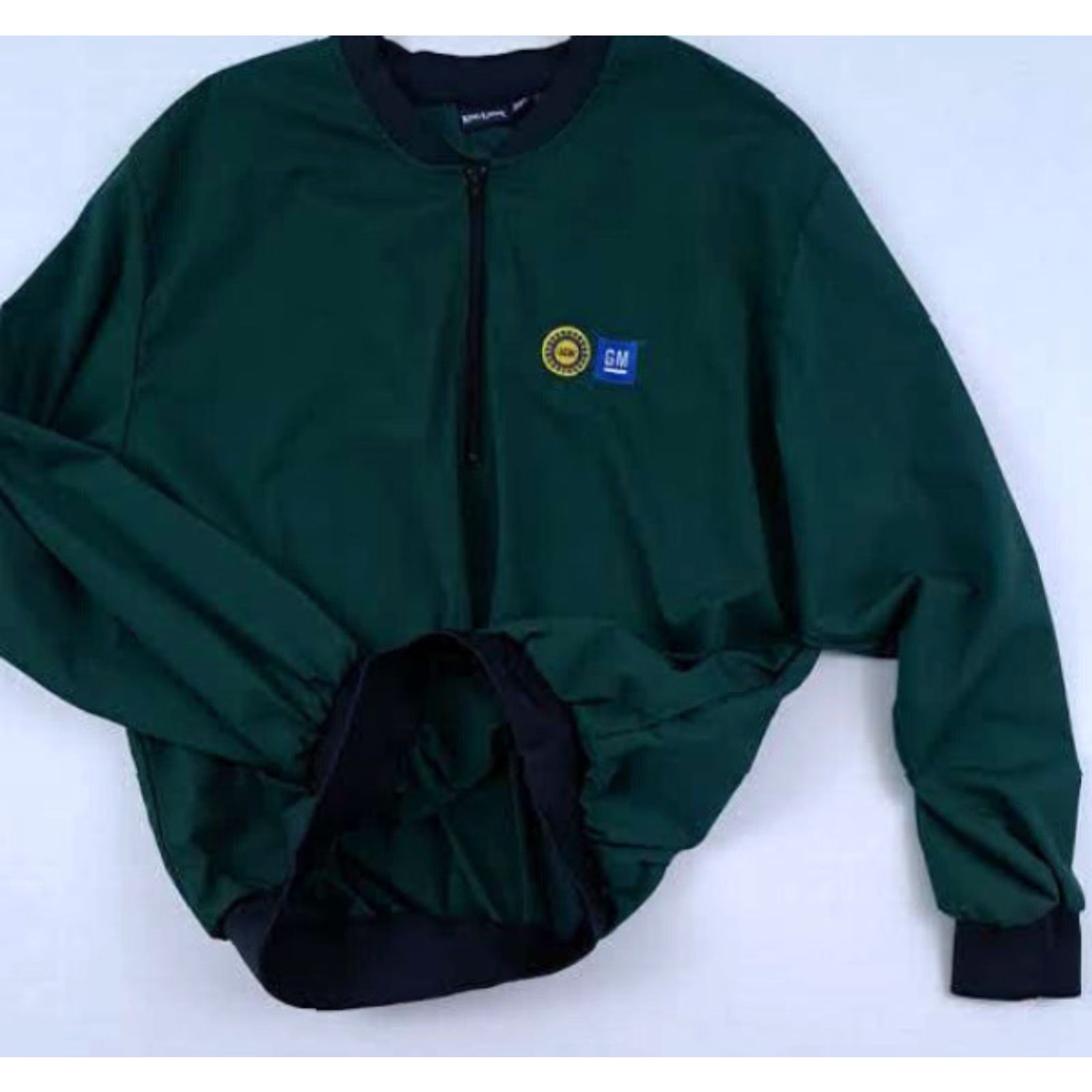 Vintage VINTAGE General Motors UAW Nylon Golf Pullover Warm - UP King Louie USA Made Shirt XL Green Men Size US XL / EU 56 / 4 - 3 Thumbnail
